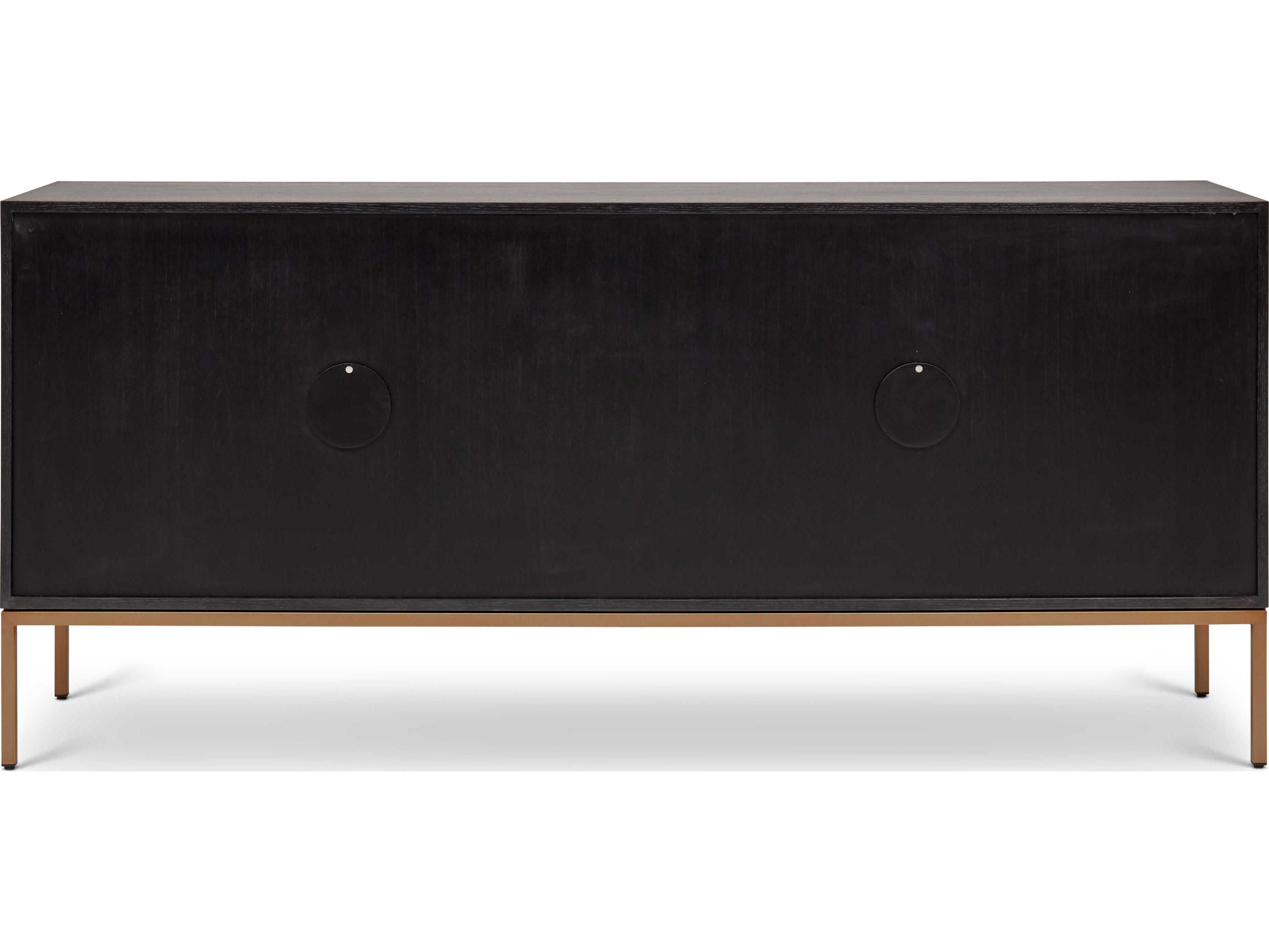 Urbia Ie Series 71" Oak Wood Charcoal Brass Sideboard