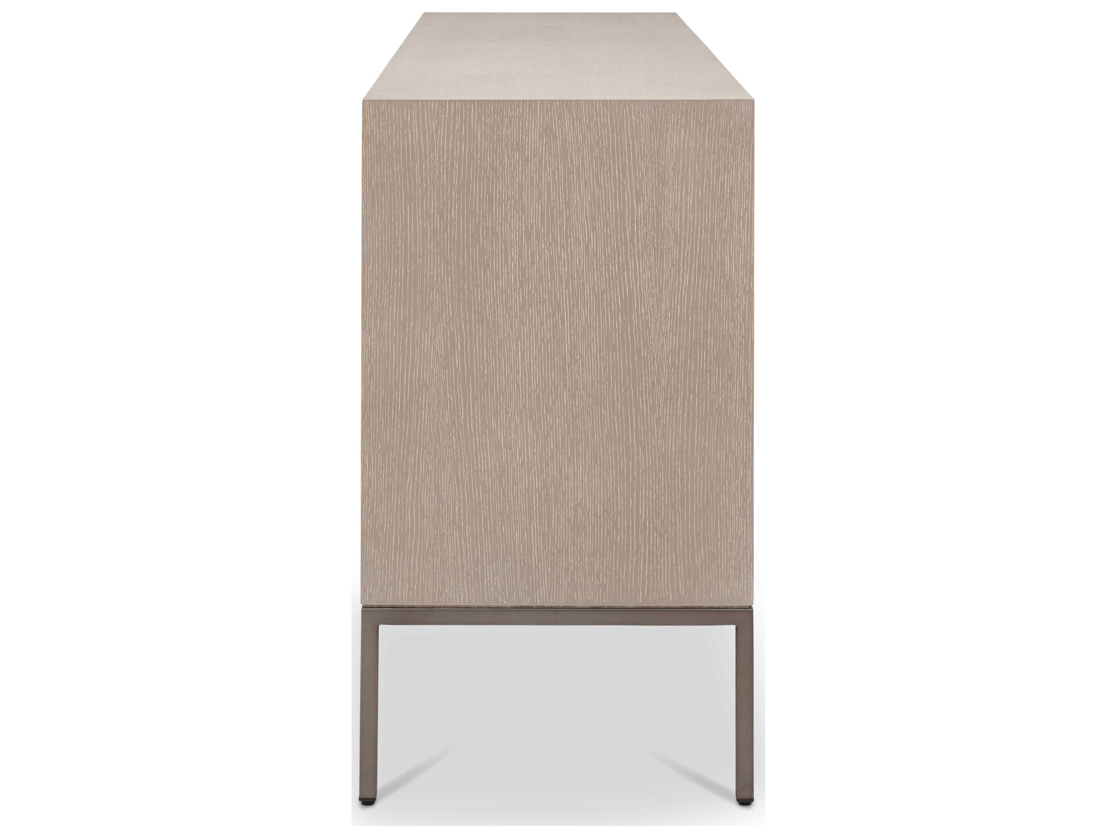Urbia Ie Series 71" Oak Wood Taupe Grey Gun Metal Sideboard