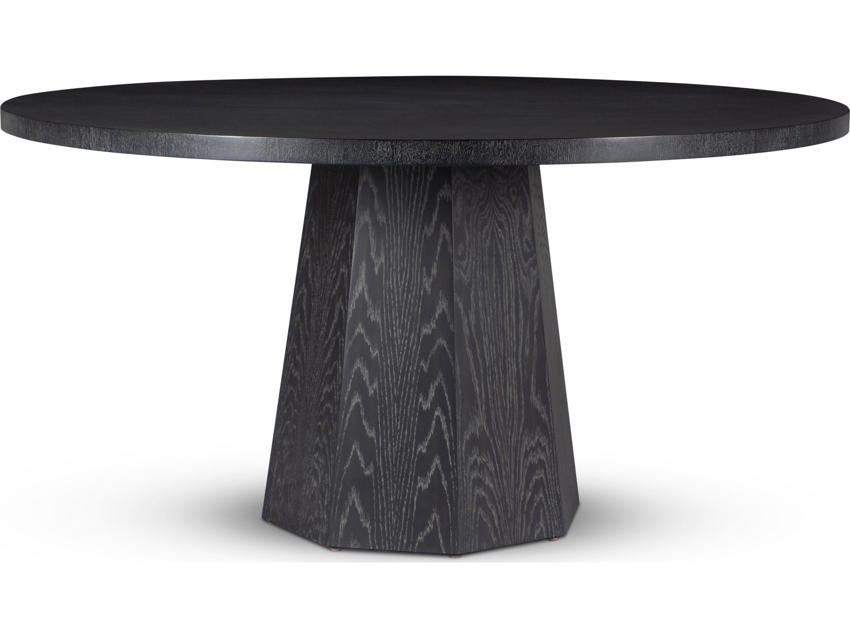 Urbia Ie Series Round Wood Charcoal Dining Table
