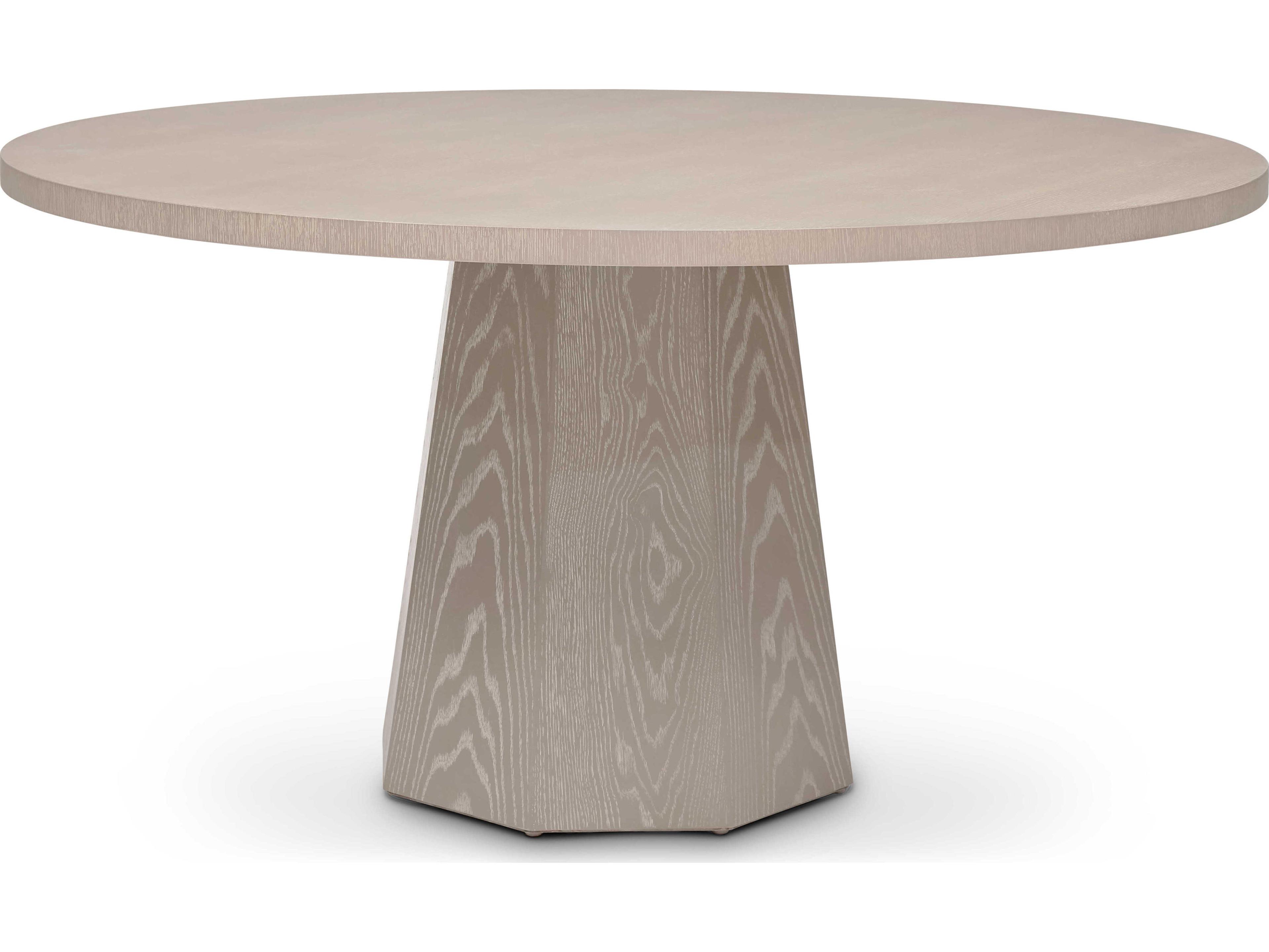 Urbia Ie Series Round Wood Taupe Grey Dining Table