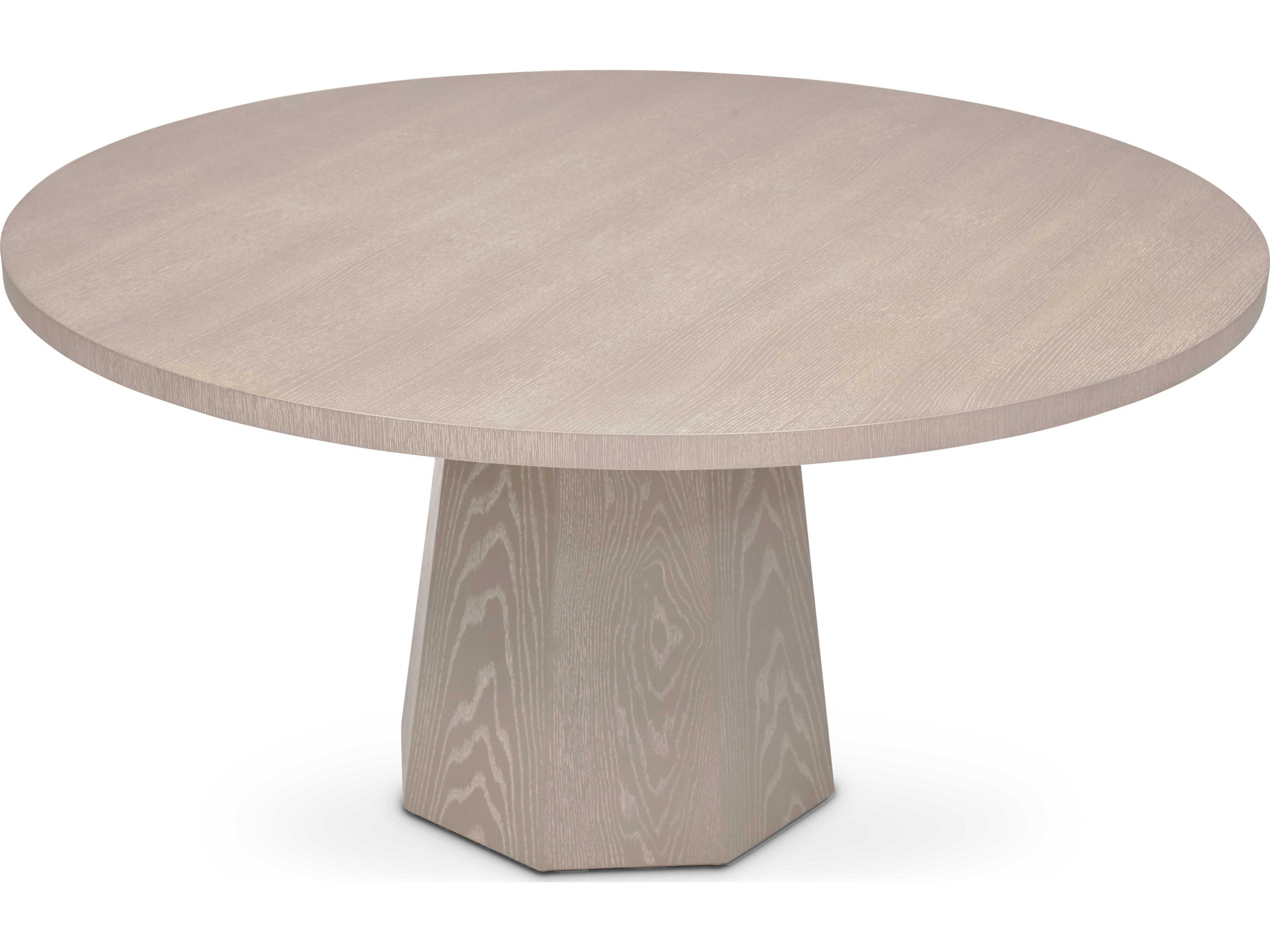 Urbia Ie Series Round Wood Taupe Grey Dining Table