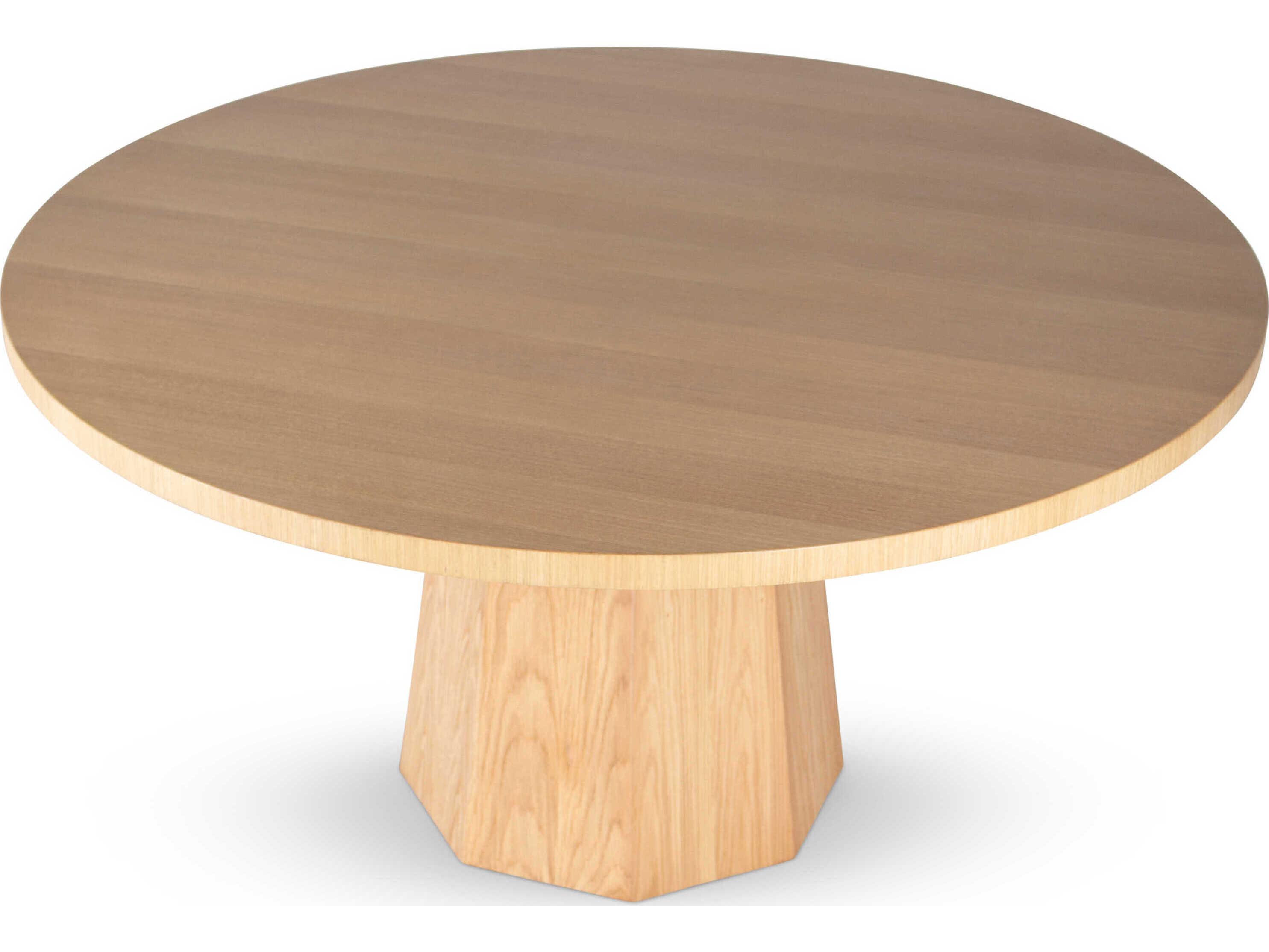 Urbia Ie Series Kaia Round Wood White Oak Dining Table