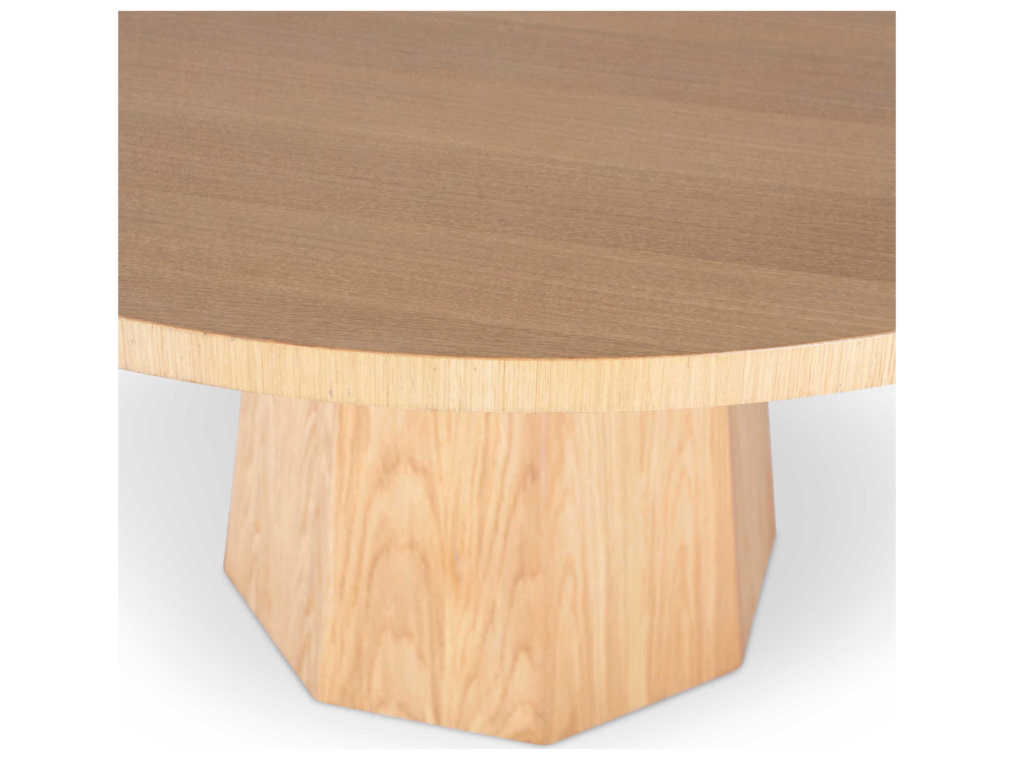 Urbia Ie Series Kaia Round Wood White Oak Dining Table