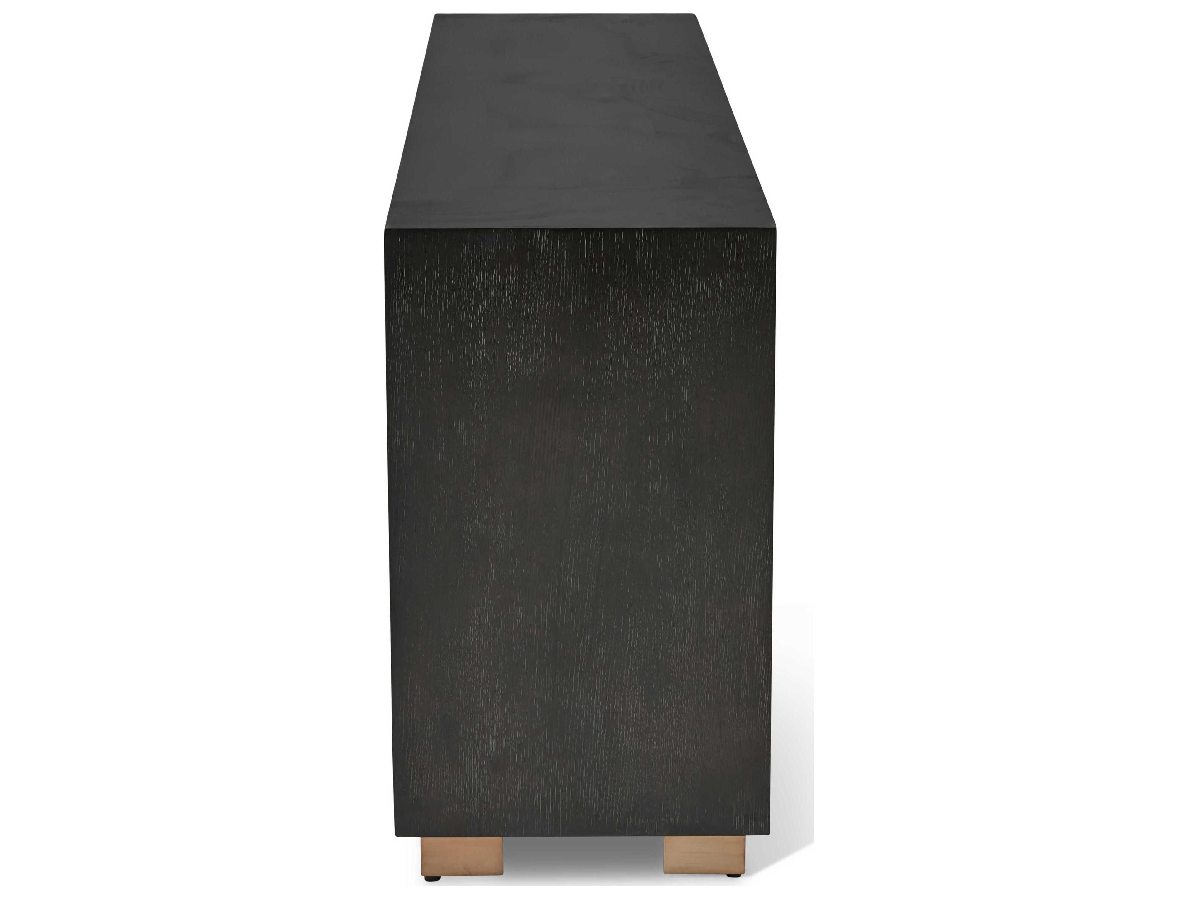 Urbia Ie Series 74" Oak Wood Charcoal Gold Sideboard