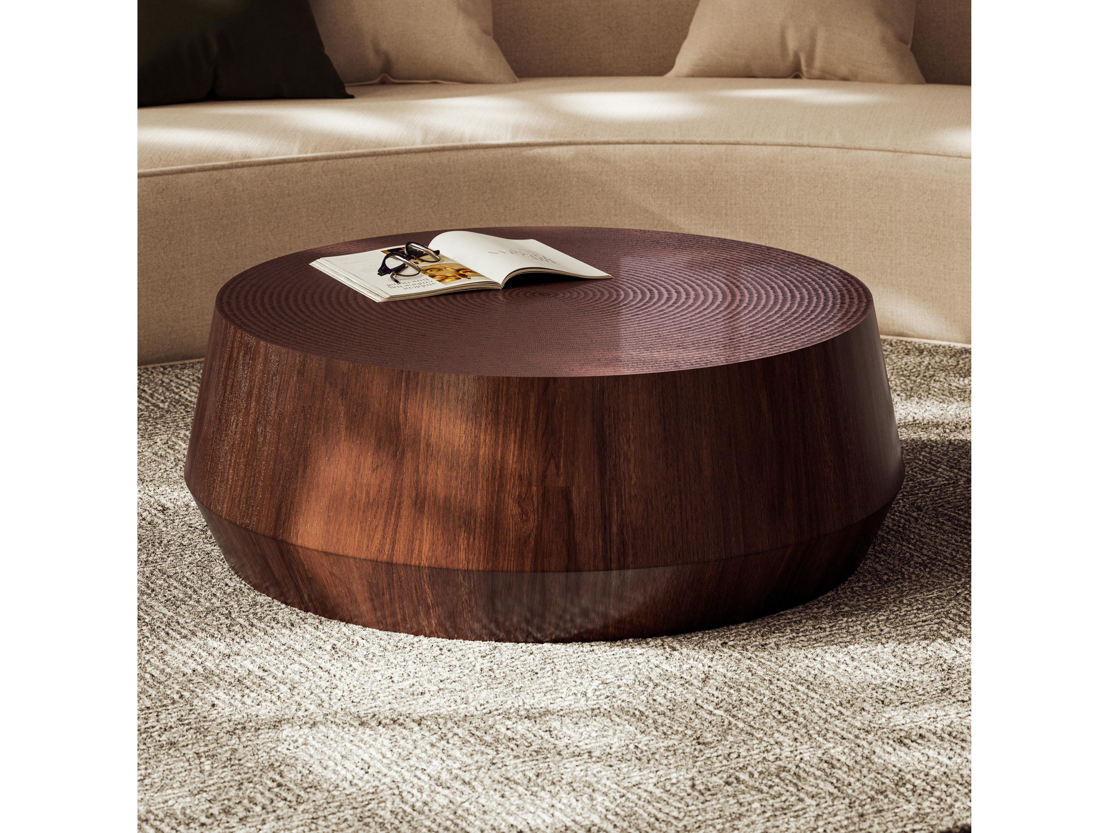 Urbia Ie Series Round Wood Espresso Coffee Table