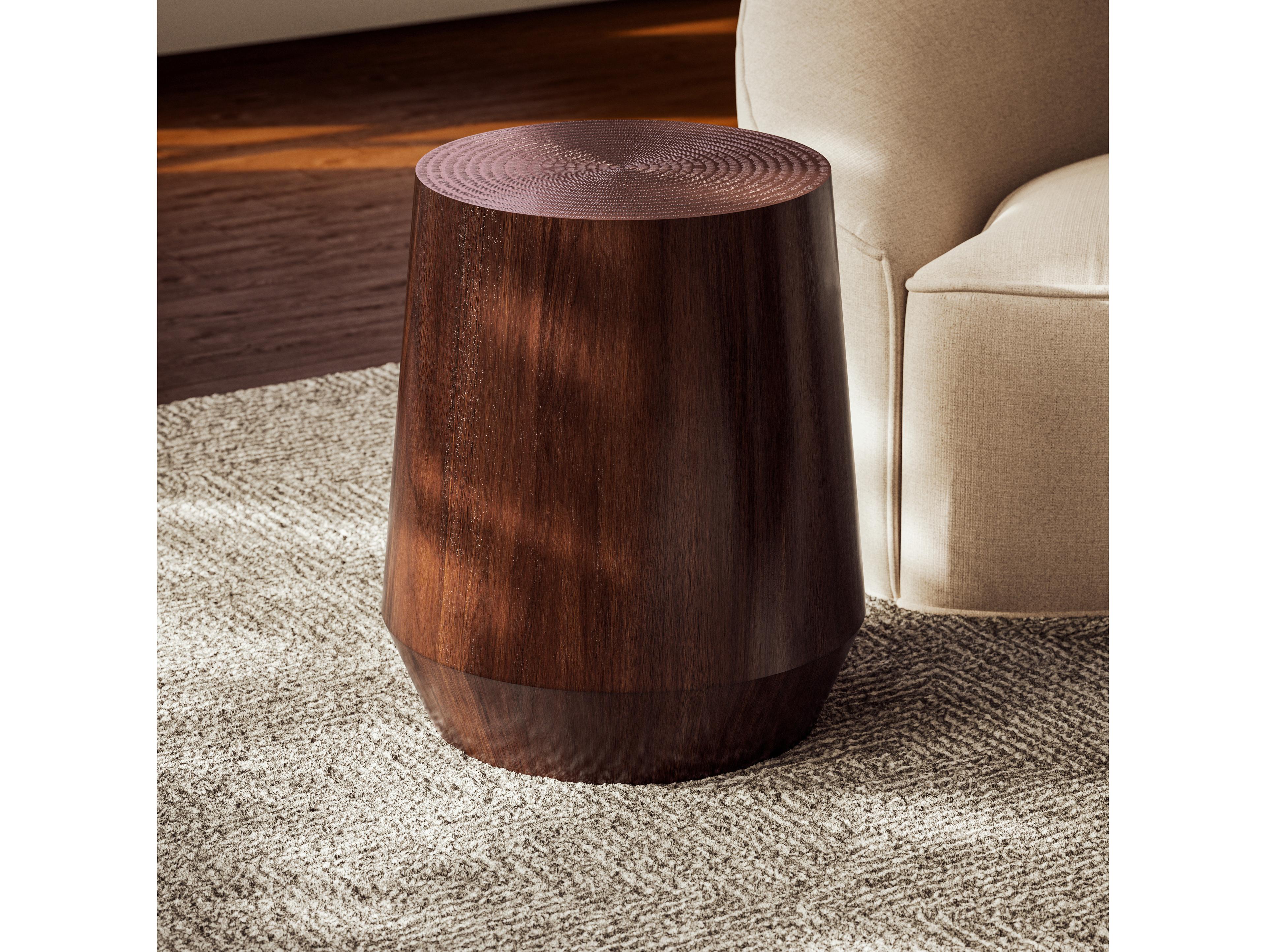 Urbia Ie Series Round Wood Espresso End Table