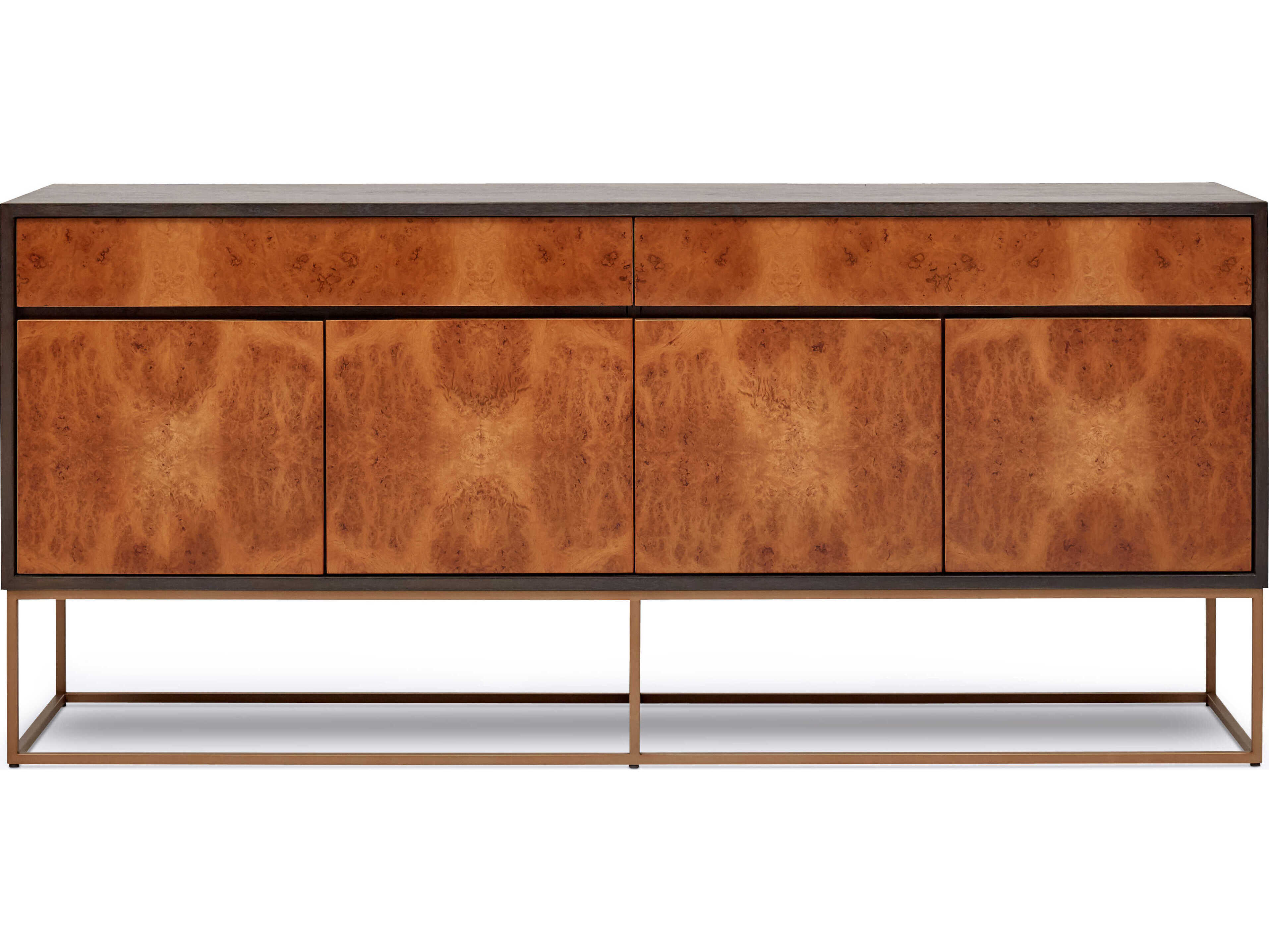Urbia Ie Series 71" Oak Wood Burl Vintage Copper Sideboard