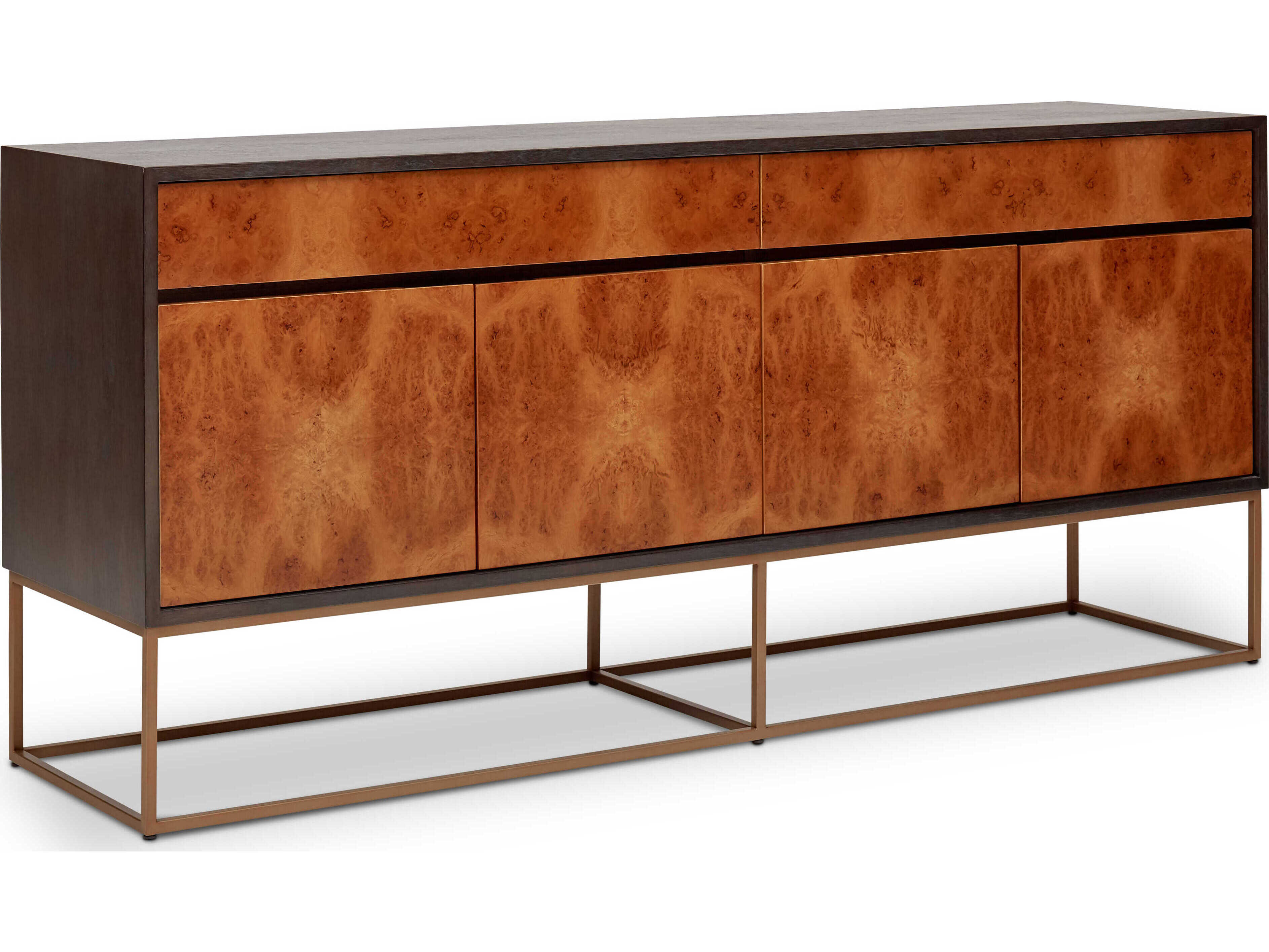 Urbia Ie Series 71" Oak Wood Burl Vintage Copper Sideboard