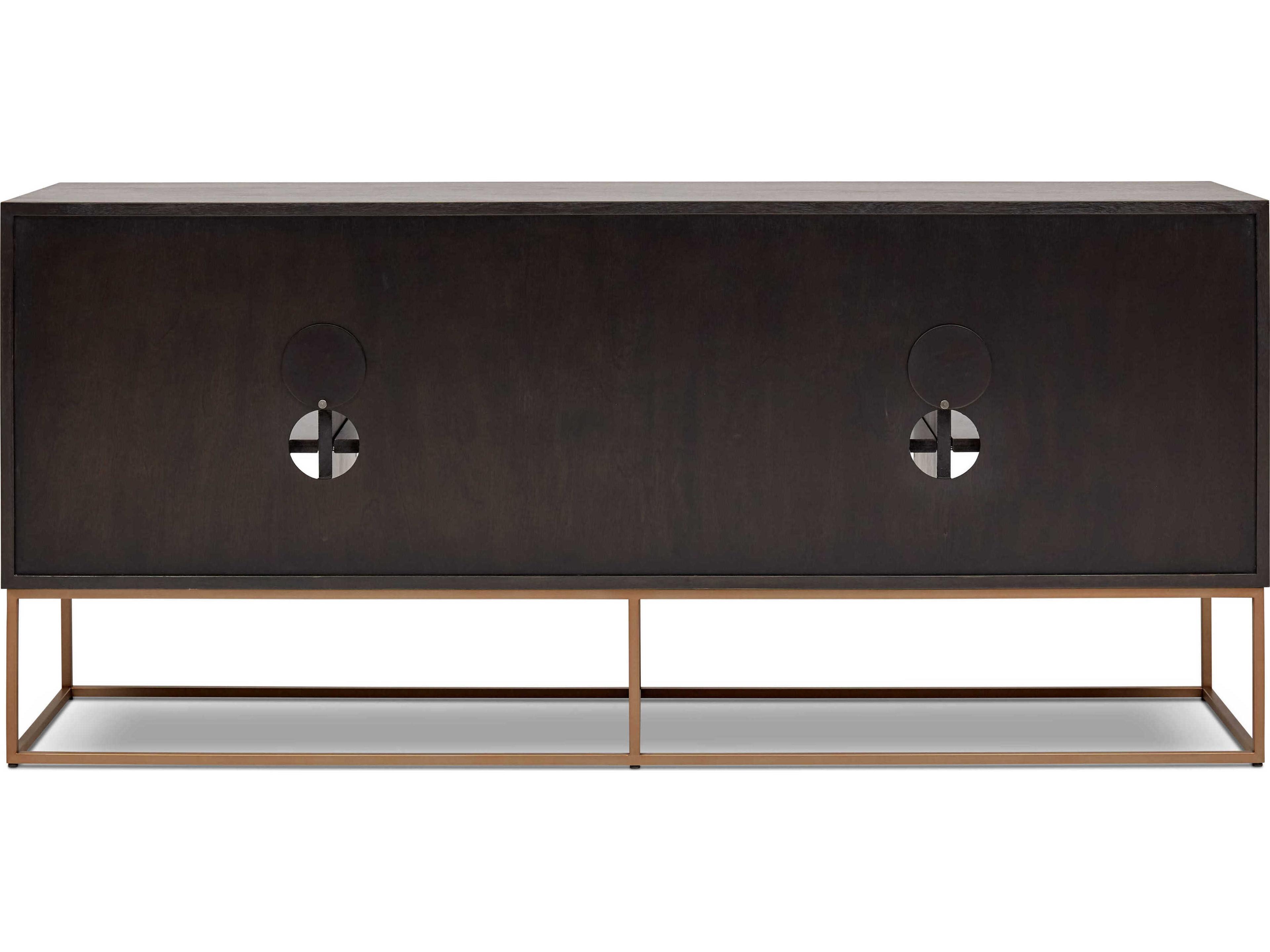 Urbia Ie Series 71" Oak Wood Burl Vintage Copper Sideboard