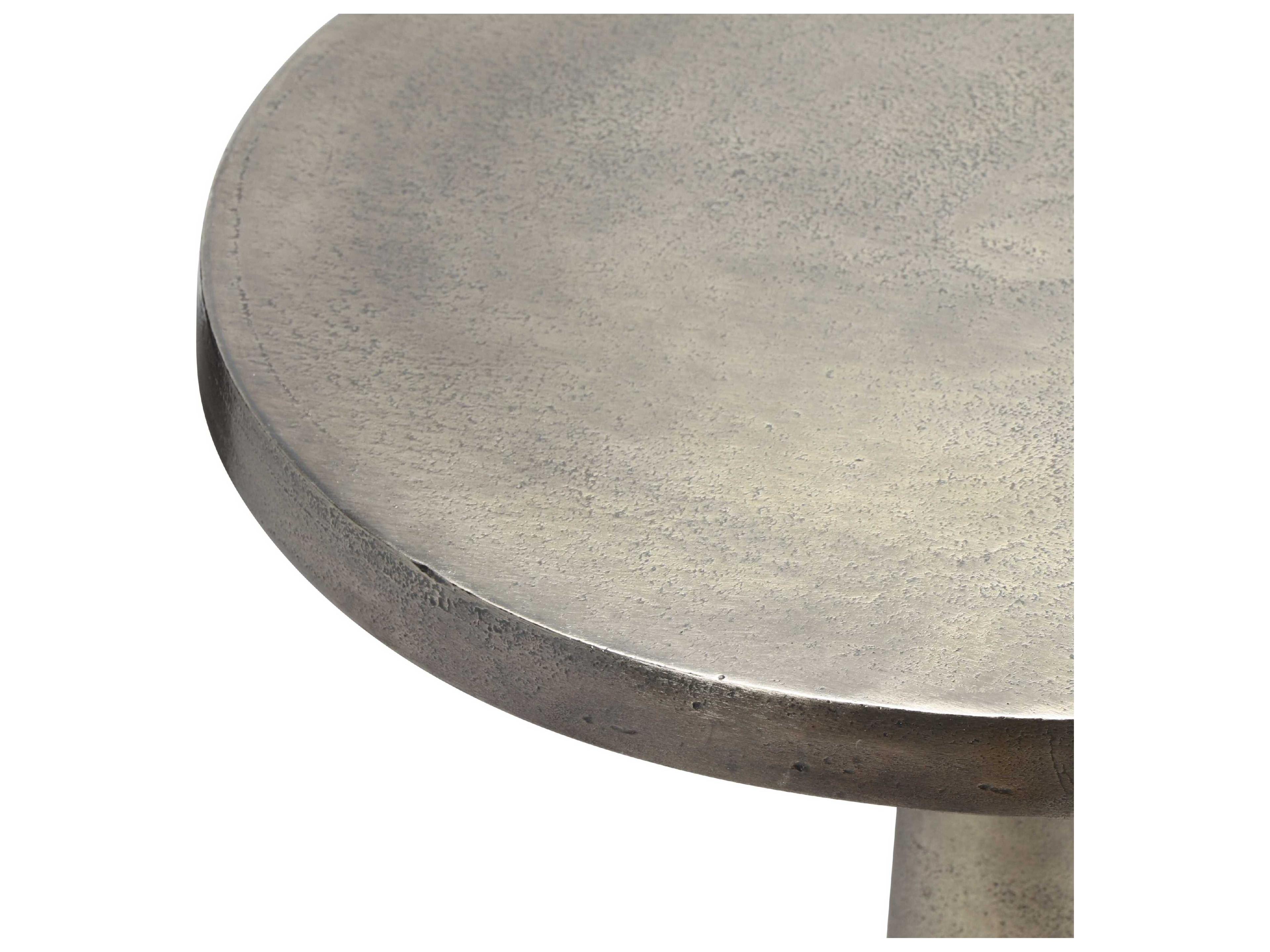 Urbia Elements Clark Round Metal Antique Nickel End Table