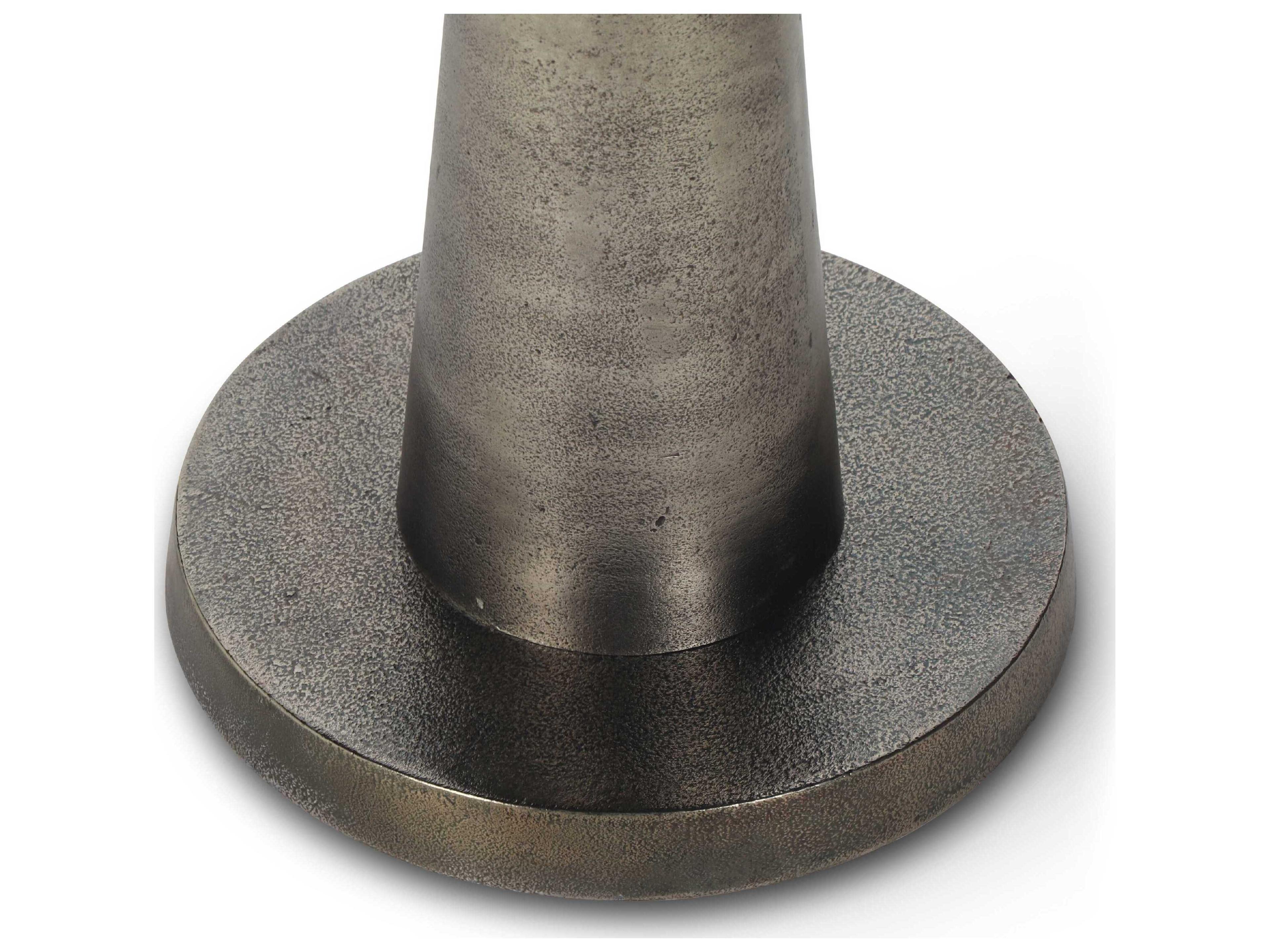 Urbia Elements Clark Round Metal Antique Nickel End Table