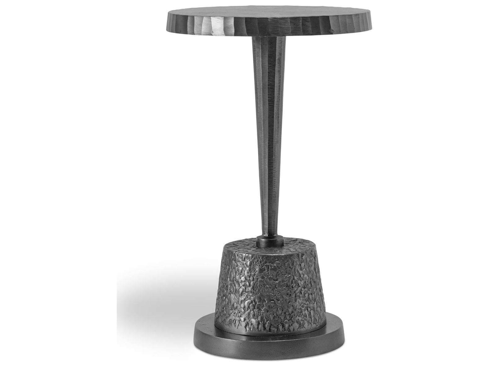 Urbia Elements Round Metal Graphite End Table