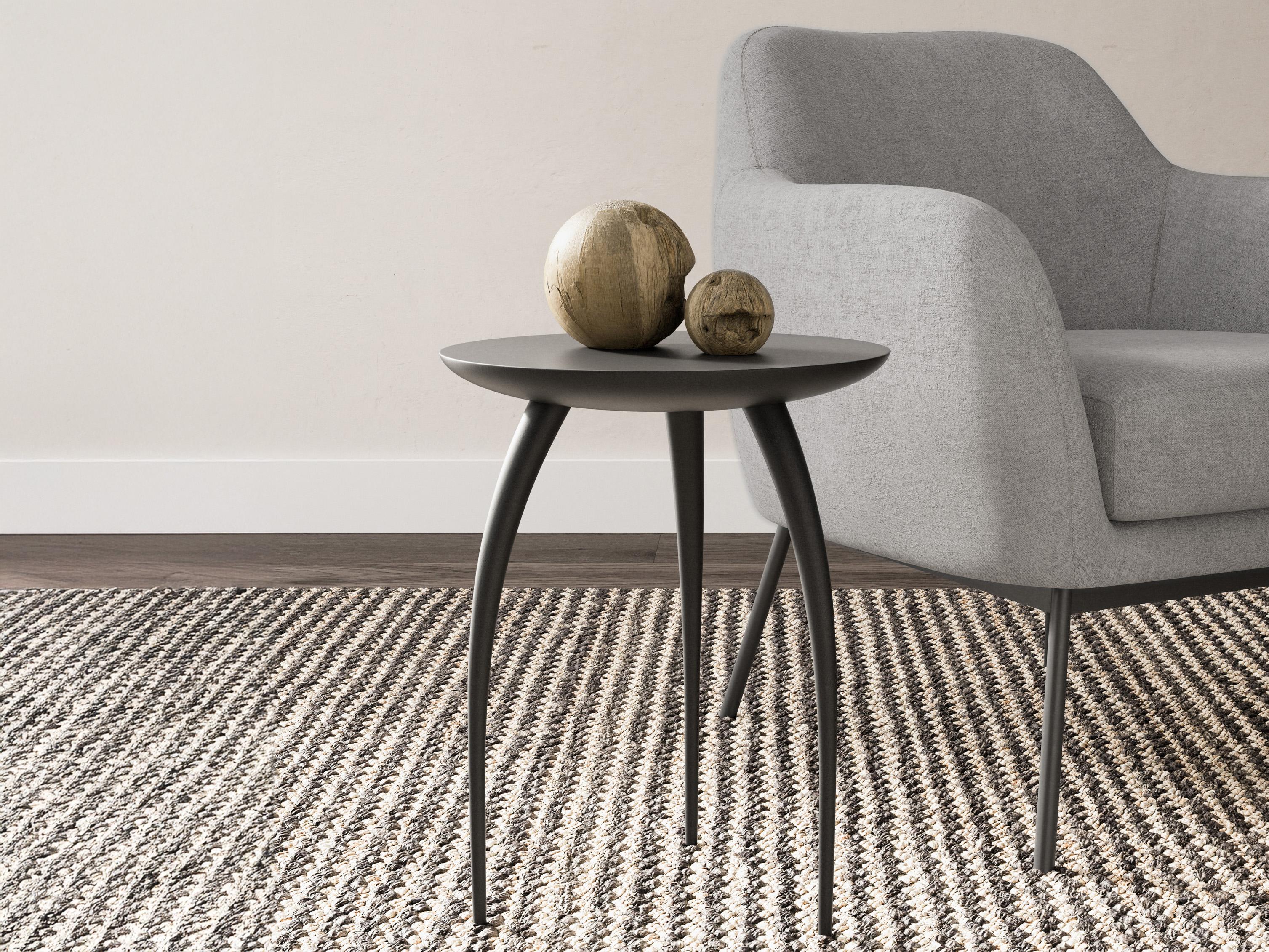 Urbia Elements Keel Round Metal Antique Zinc End Table