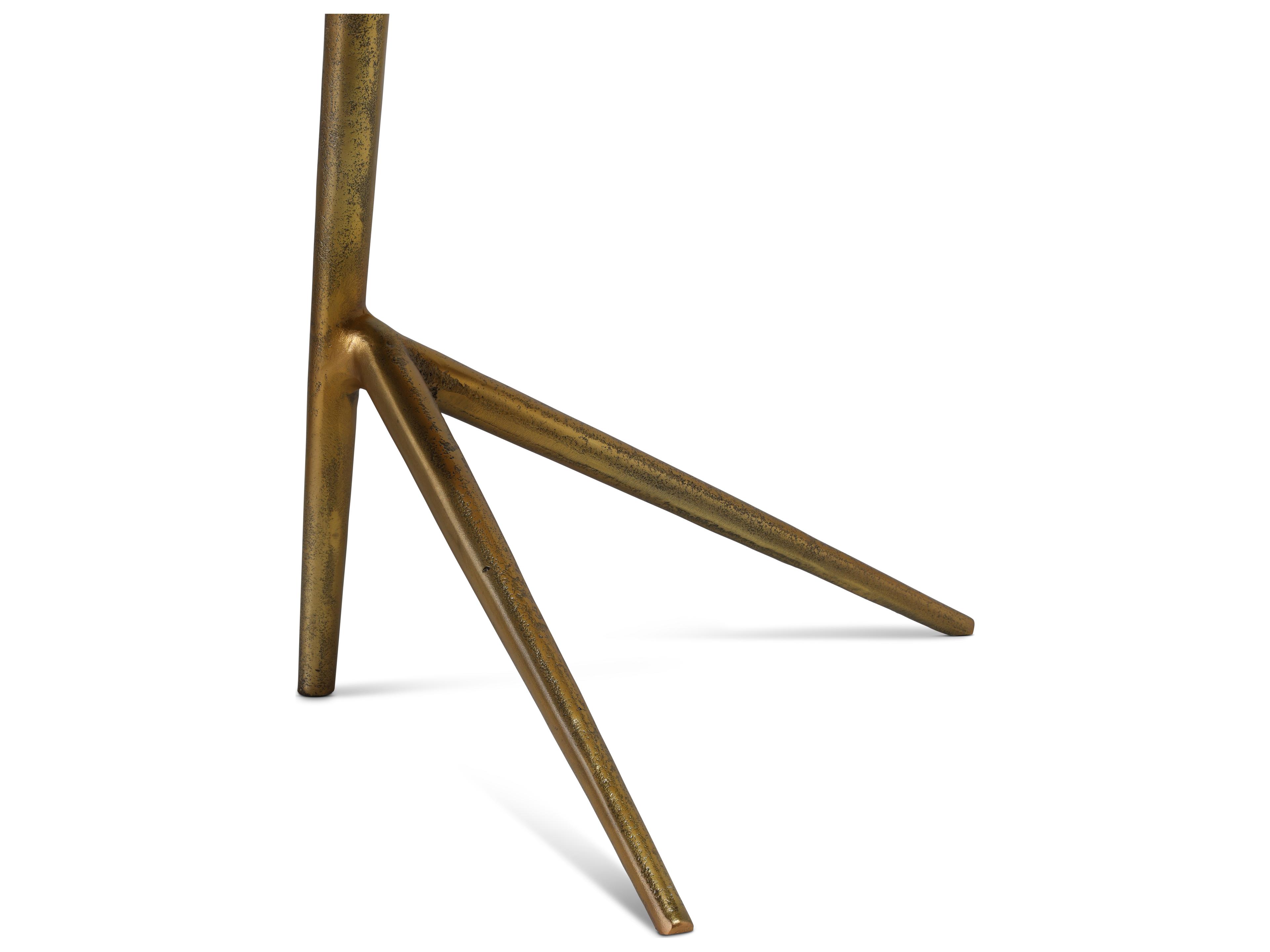 Urbia Elements Round Metal Antique Brass End Table