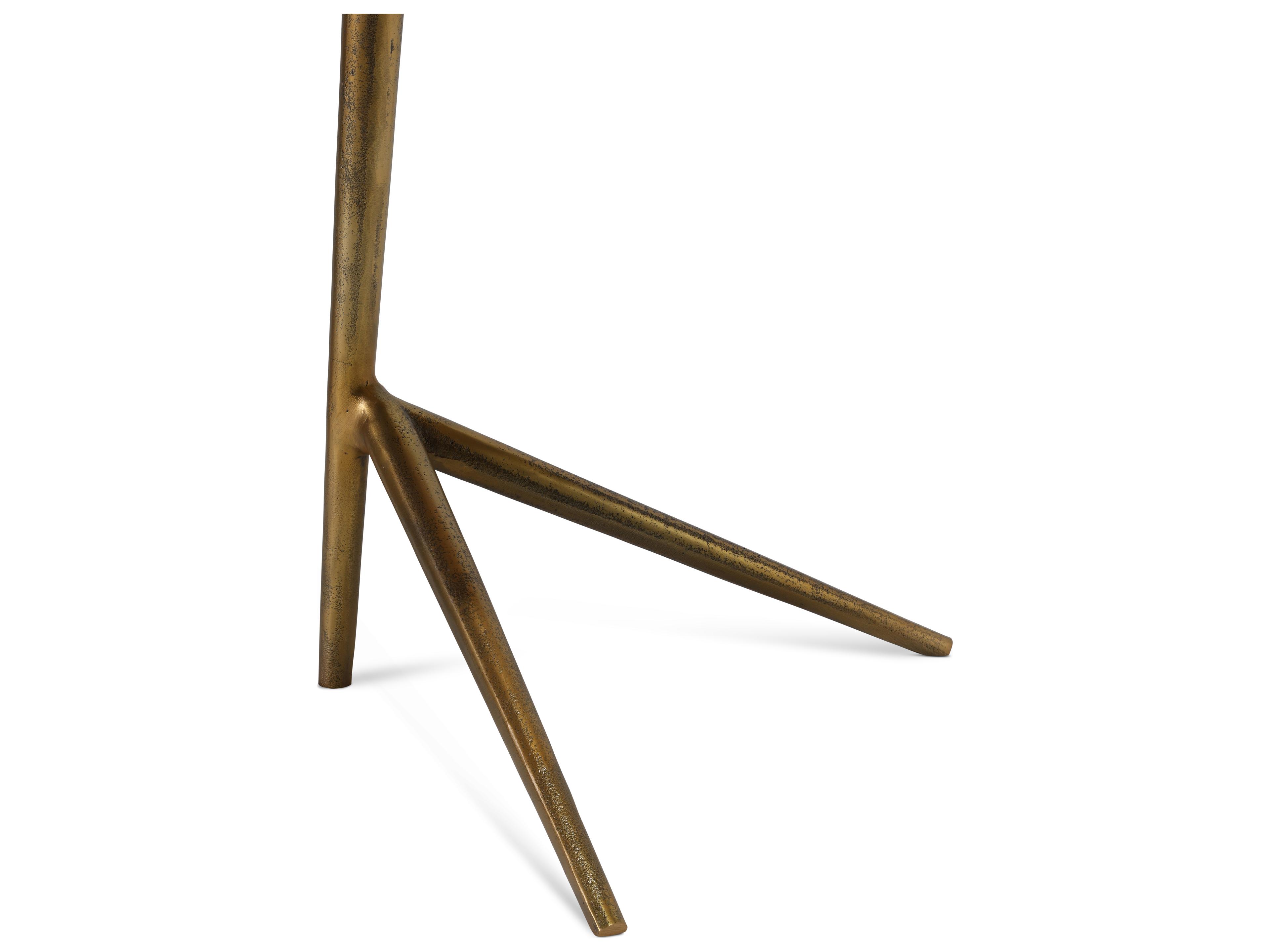 Urbia Elements Round Metal Antique Brass End Table