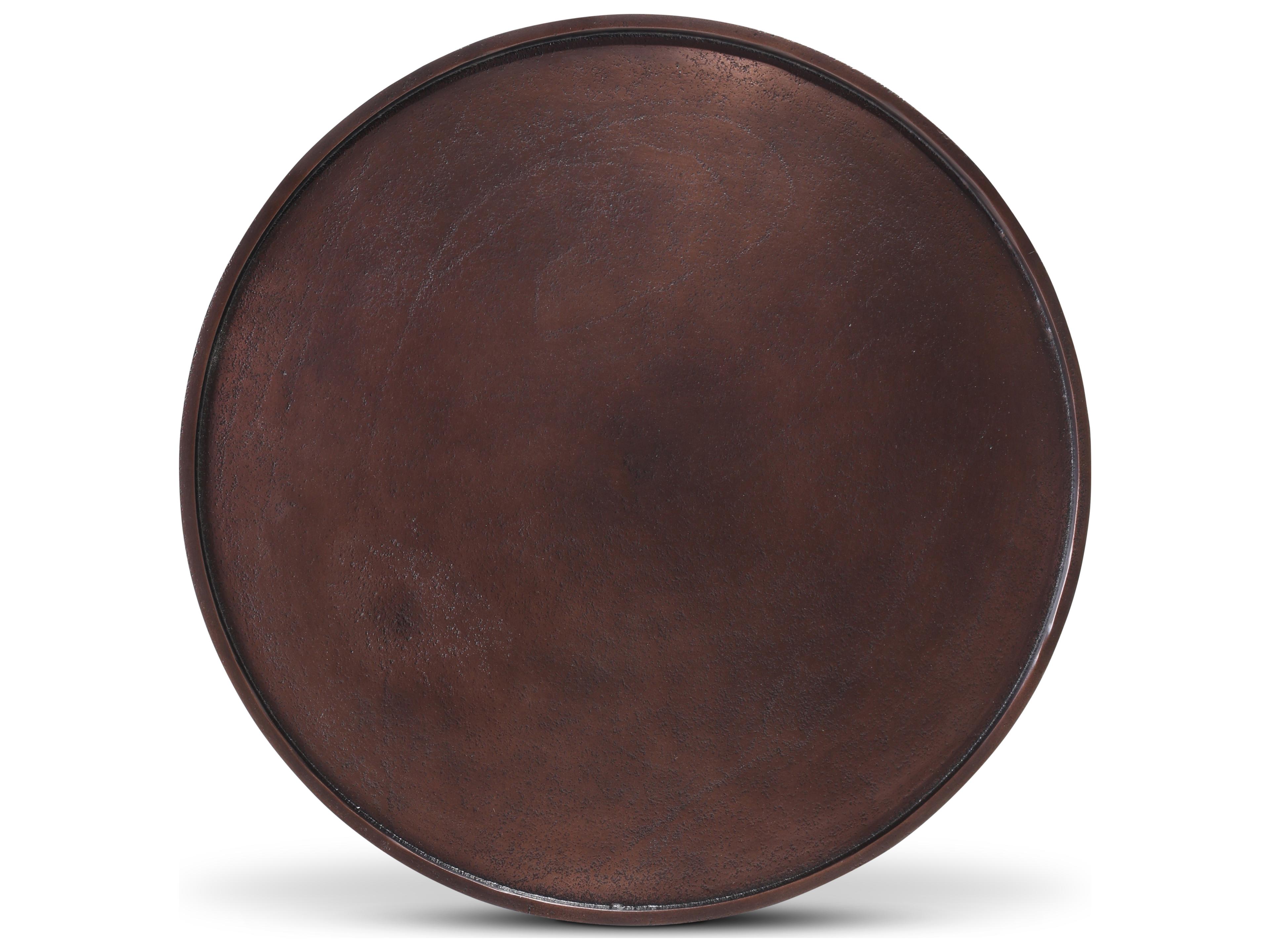 Urbia Elements Round Metal Antique Copper End Table