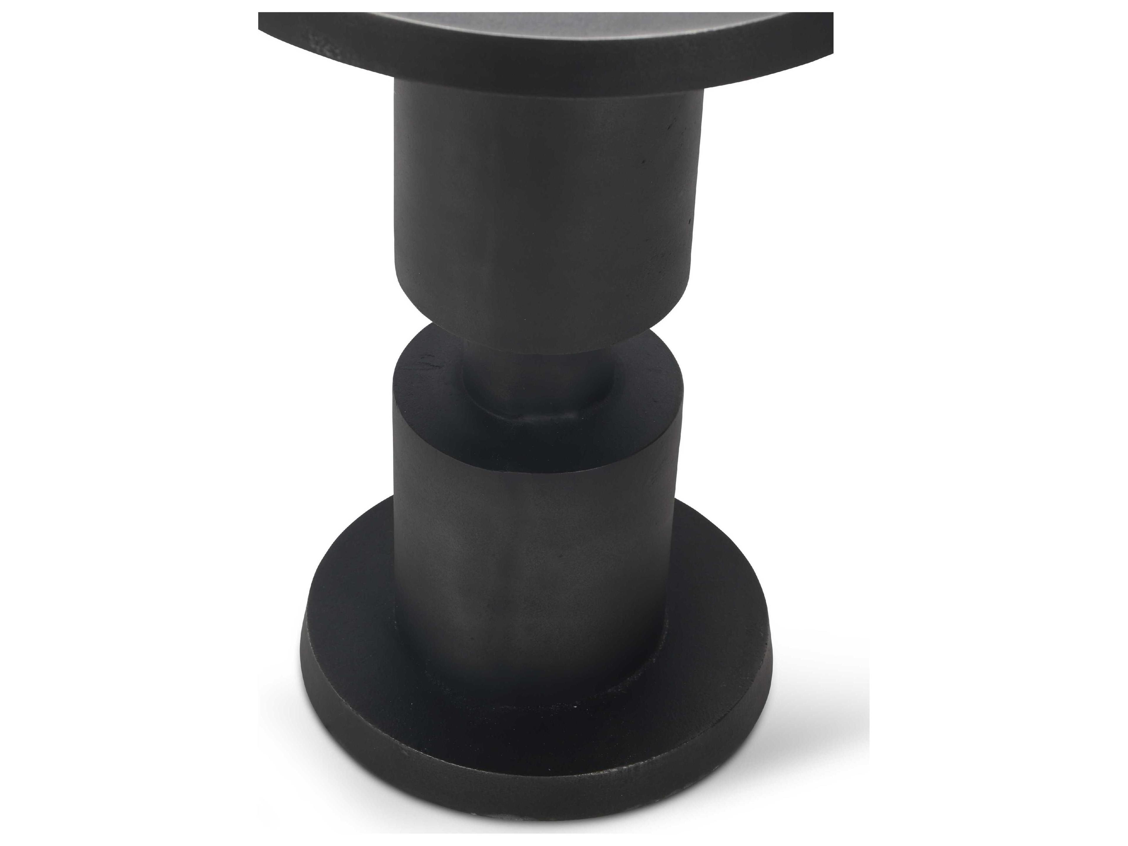 Urbia Elements Liam Round Metal Antique Zinc End Table