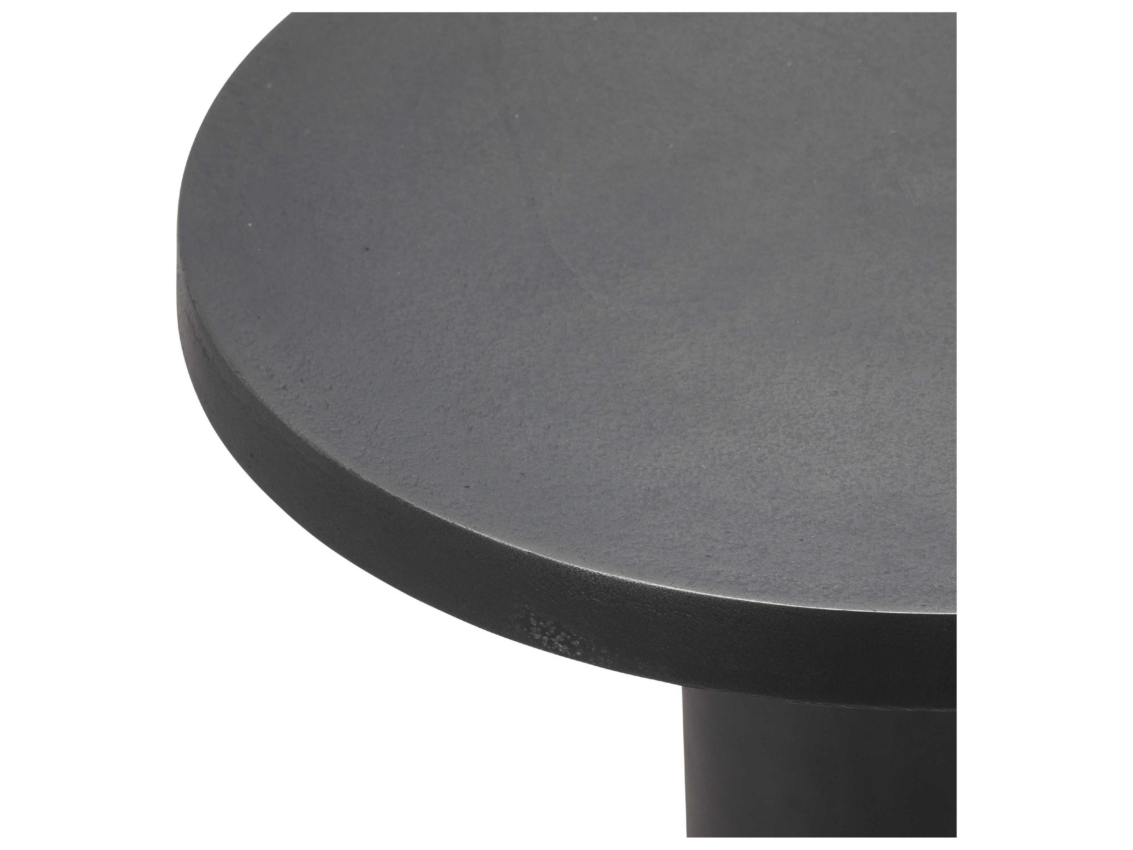 Urbia Elements Liam Round Metal Antique Zinc End Table