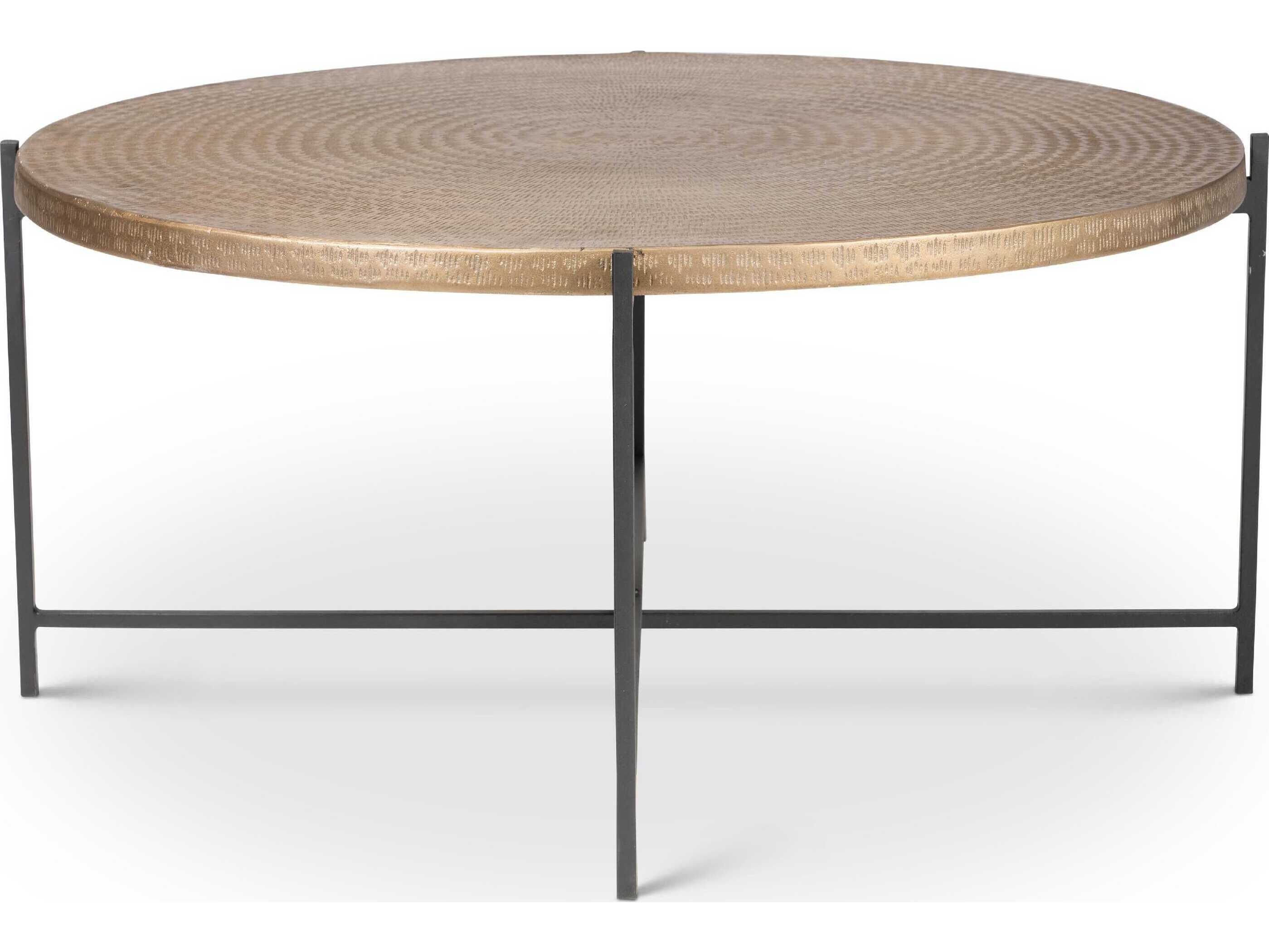 Urbia Elements Navi Round Metal Antique Brass Coffee Table