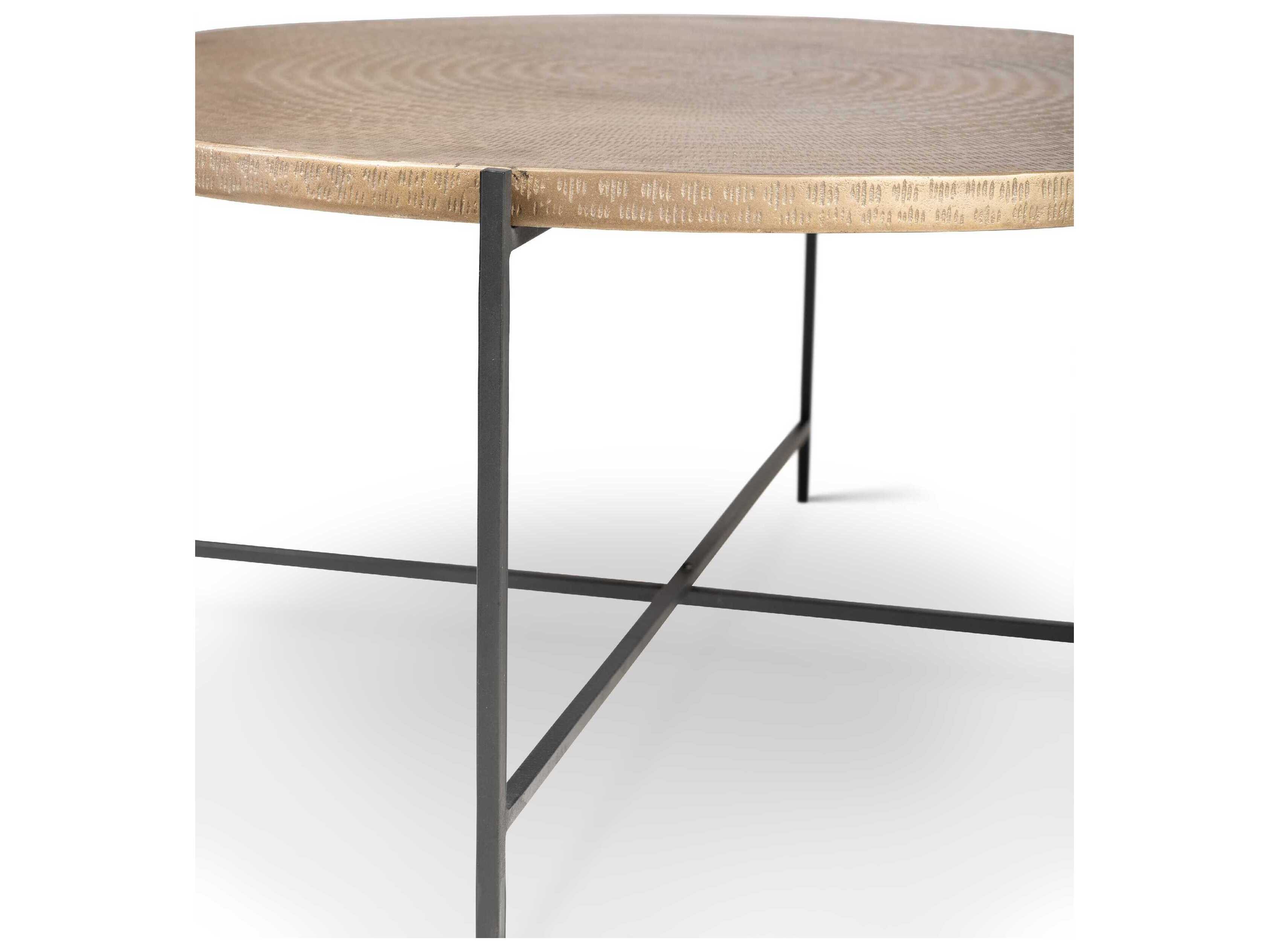 Urbia Elements Navi Round Metal Antique Brass Coffee Table