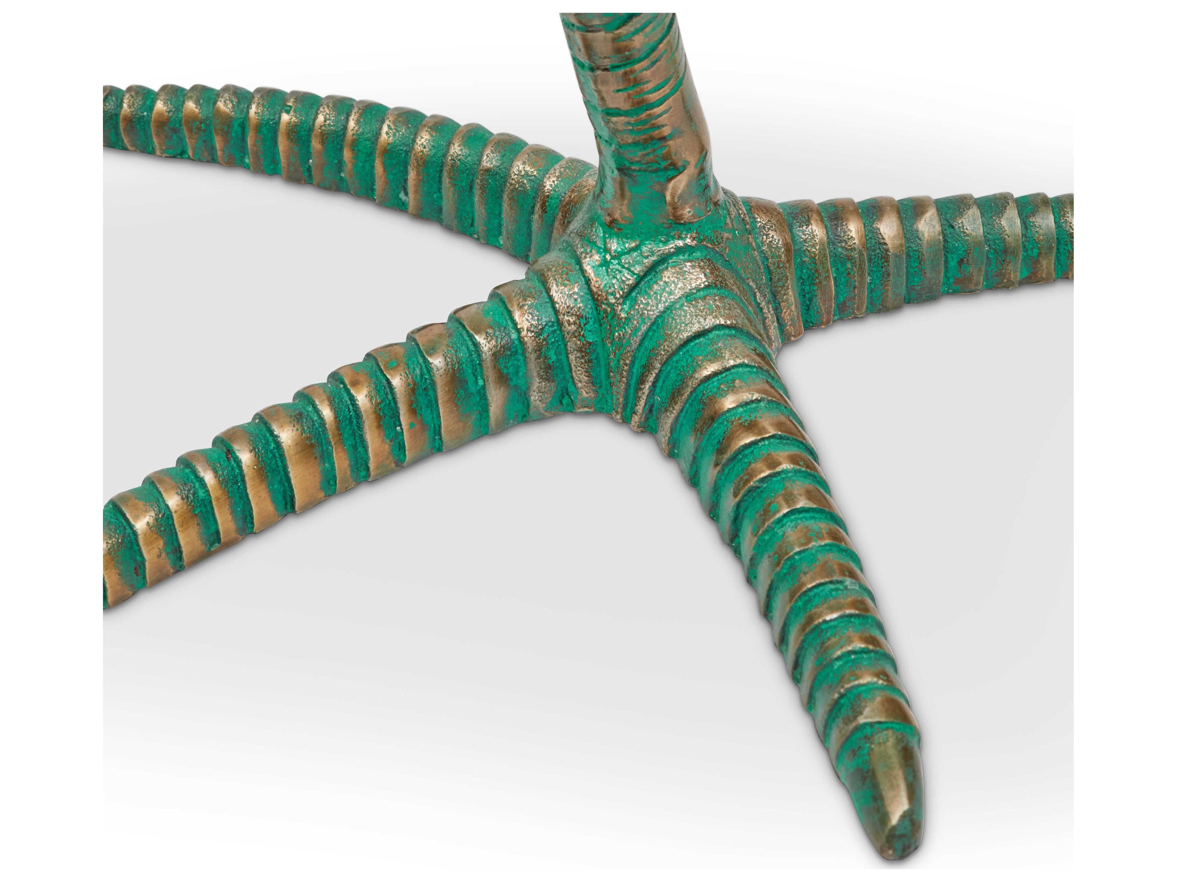 Urbia Elements Round Metal Antique Brass End Table