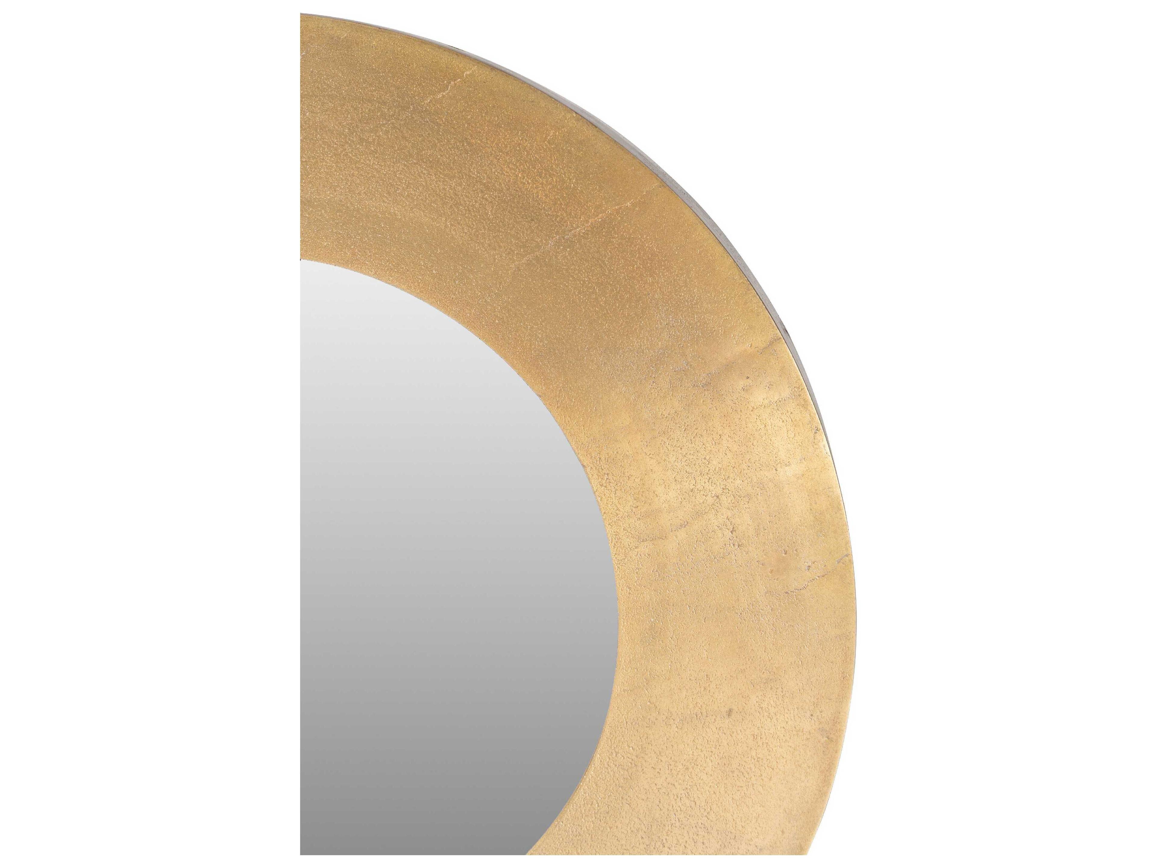 Urbia Elements Rahi Round Antique Brass Wall Mirror
