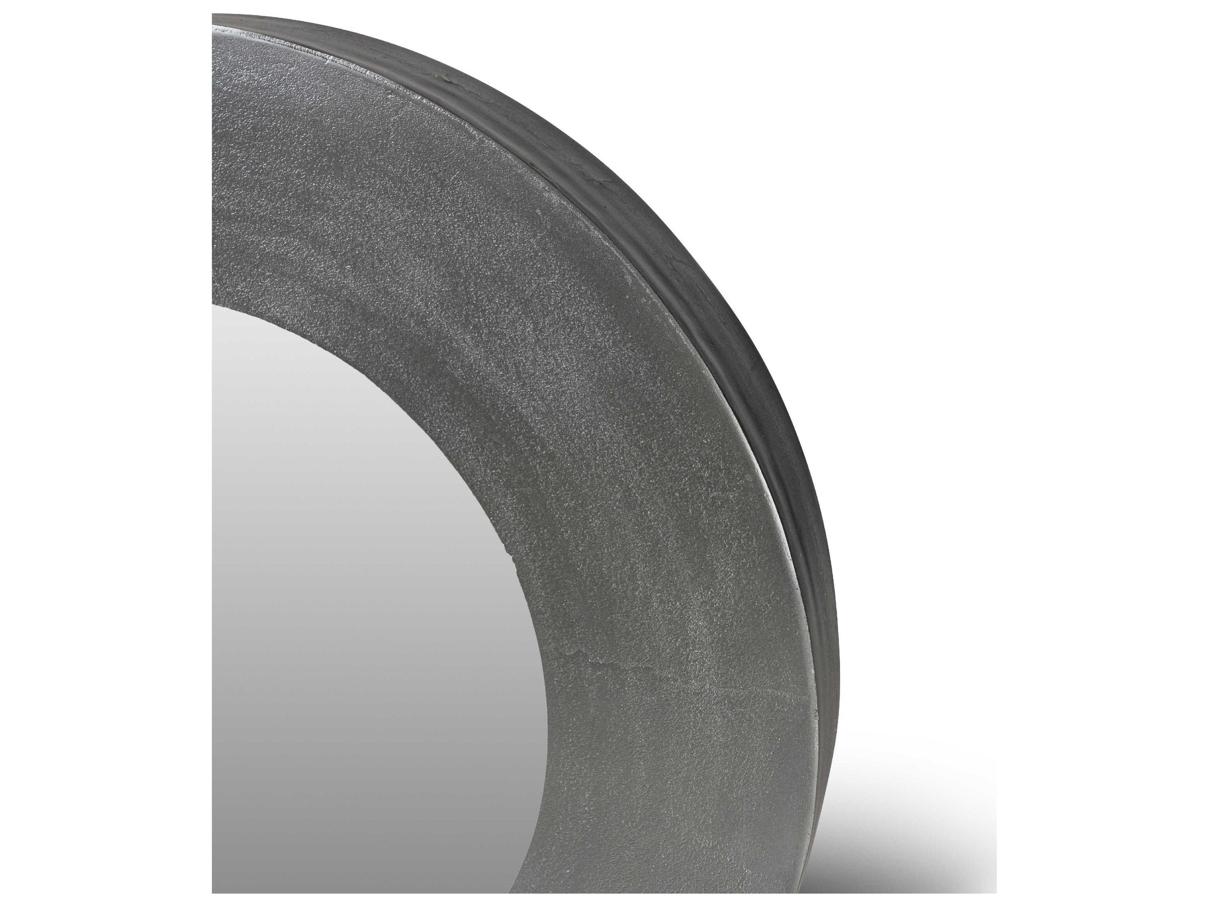 Urbia Elements Rahi Round Antique Grey Wall Mirror