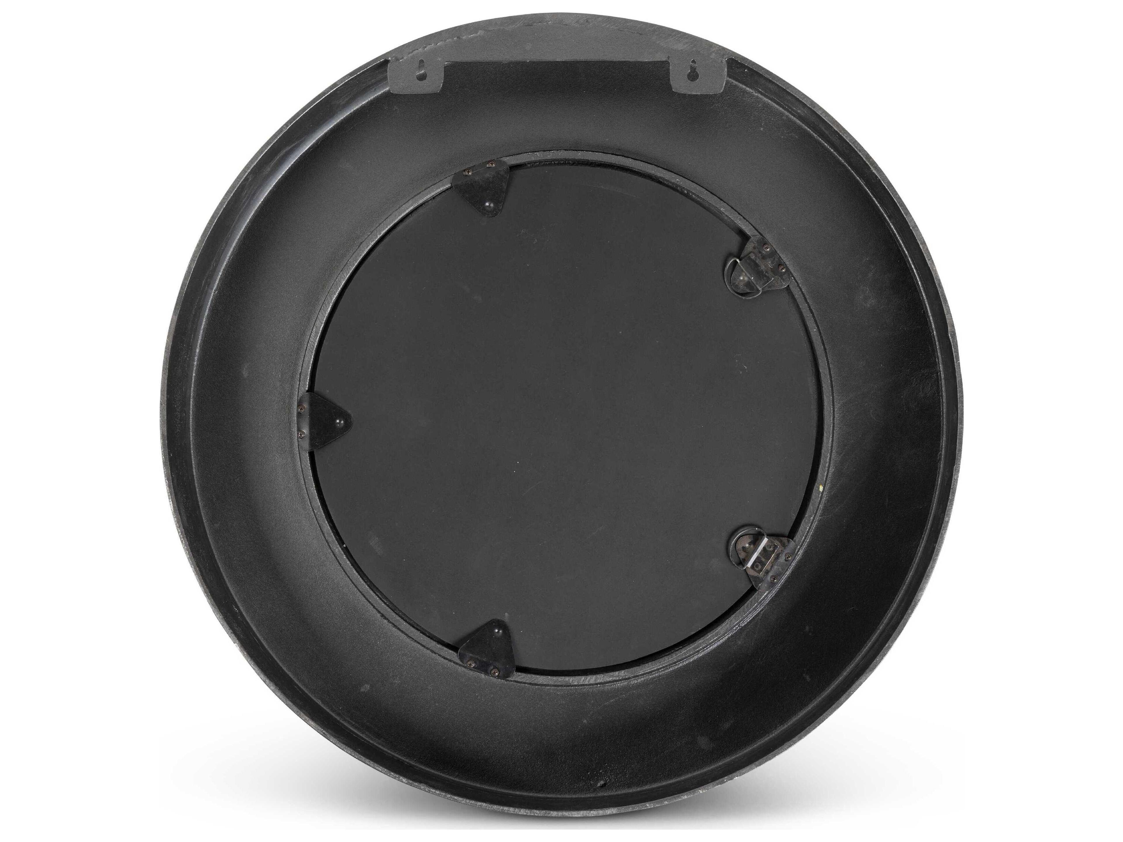 Urbia Elements Rahi Round Antique Grey Wall Mirror