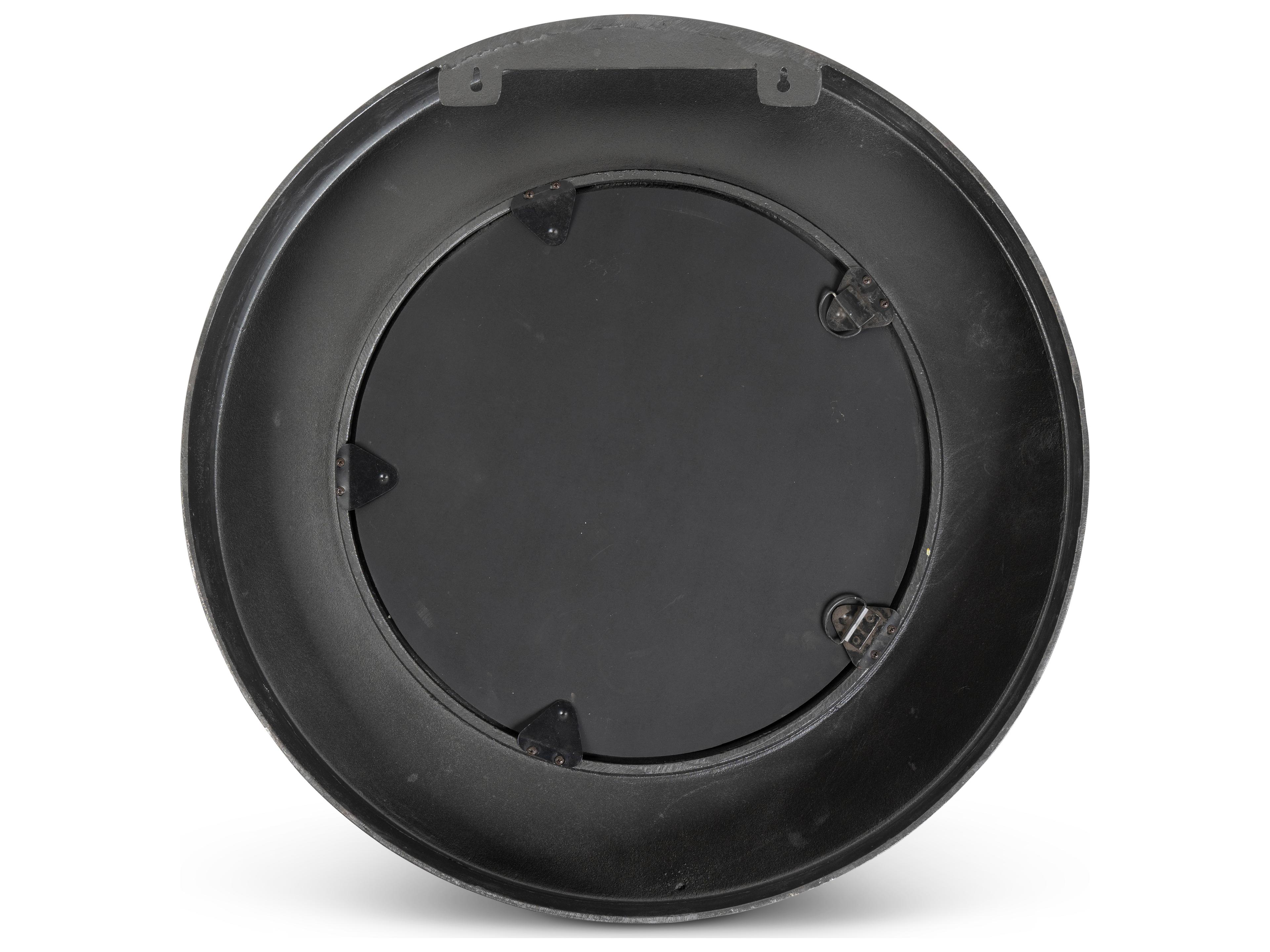 Urbia Elements Rahi Round Antique Grey Wall Mirror