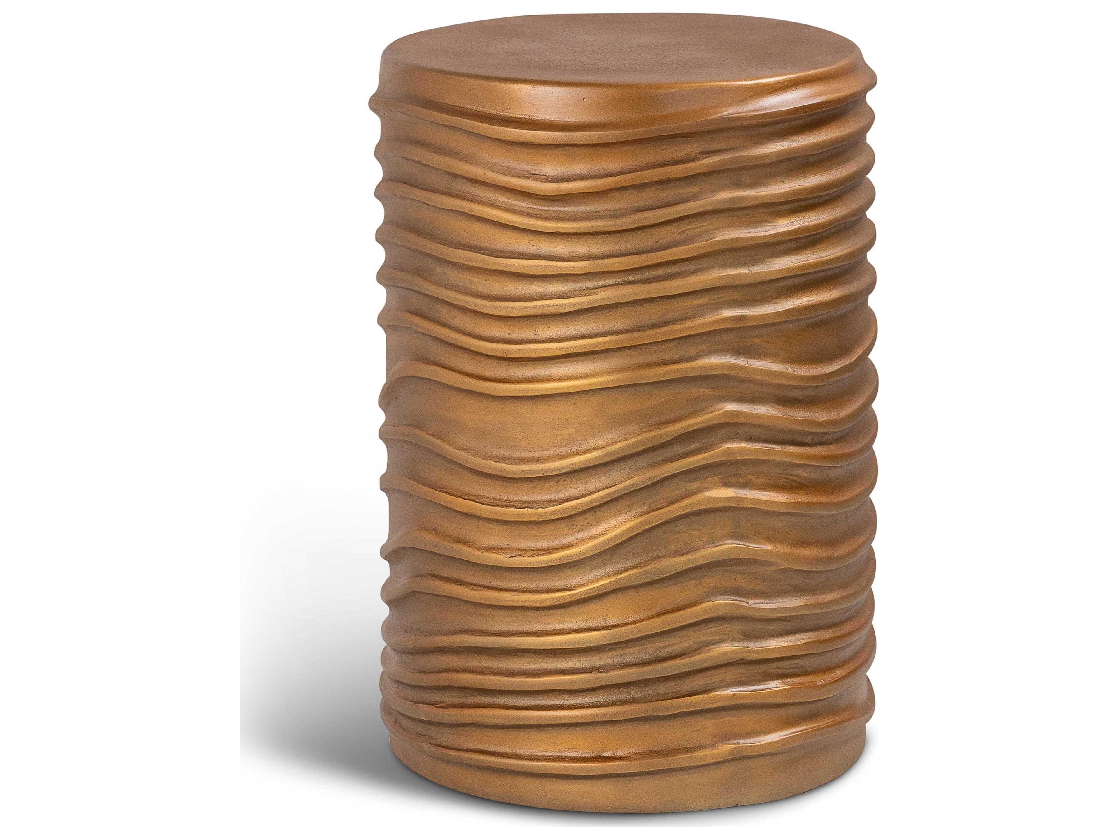 Urbia Elements Reid Vintage Copper Bronze Accent Stool