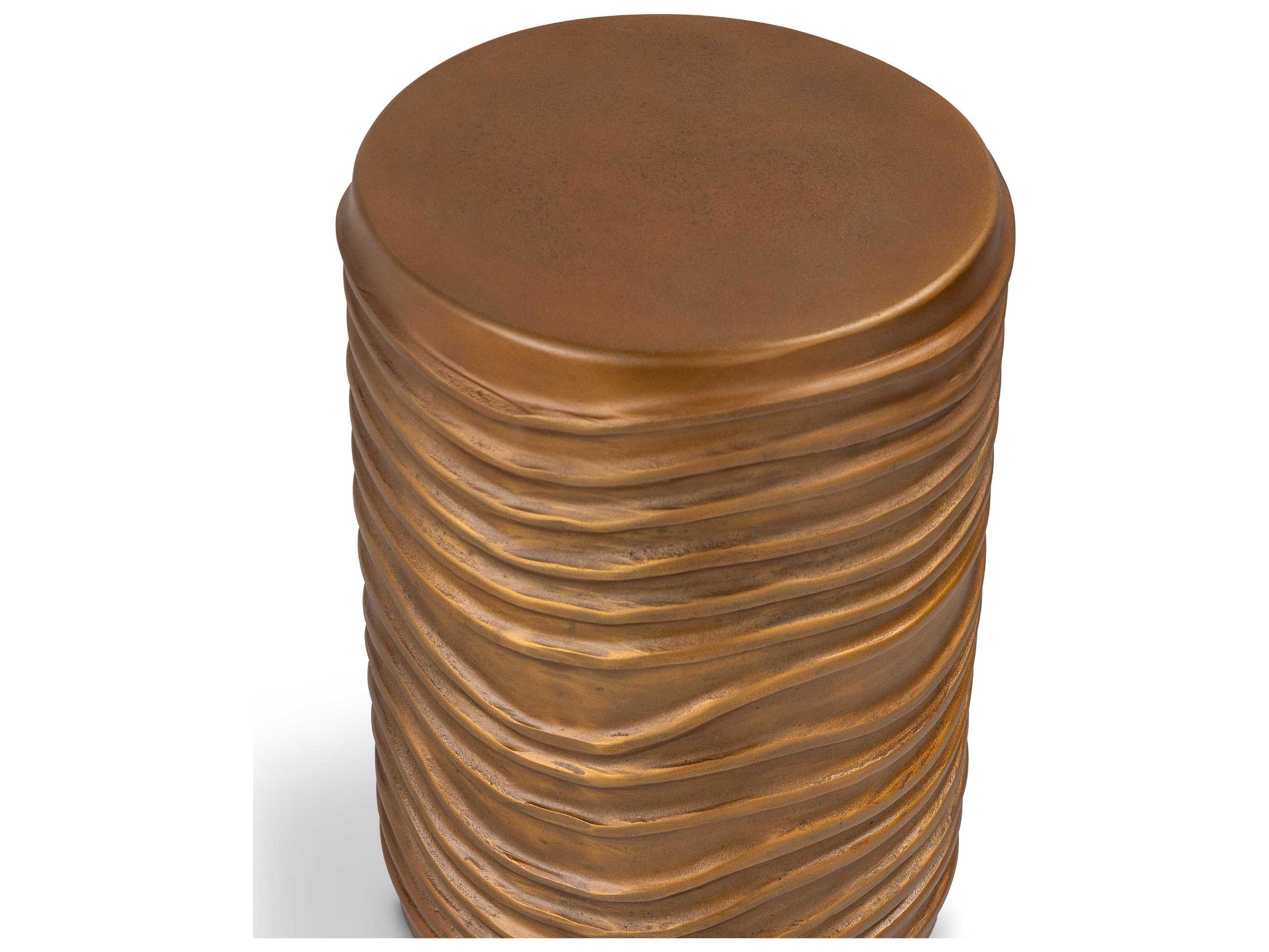 Urbia Elements Reid Vintage Copper Bronze Accent Stool