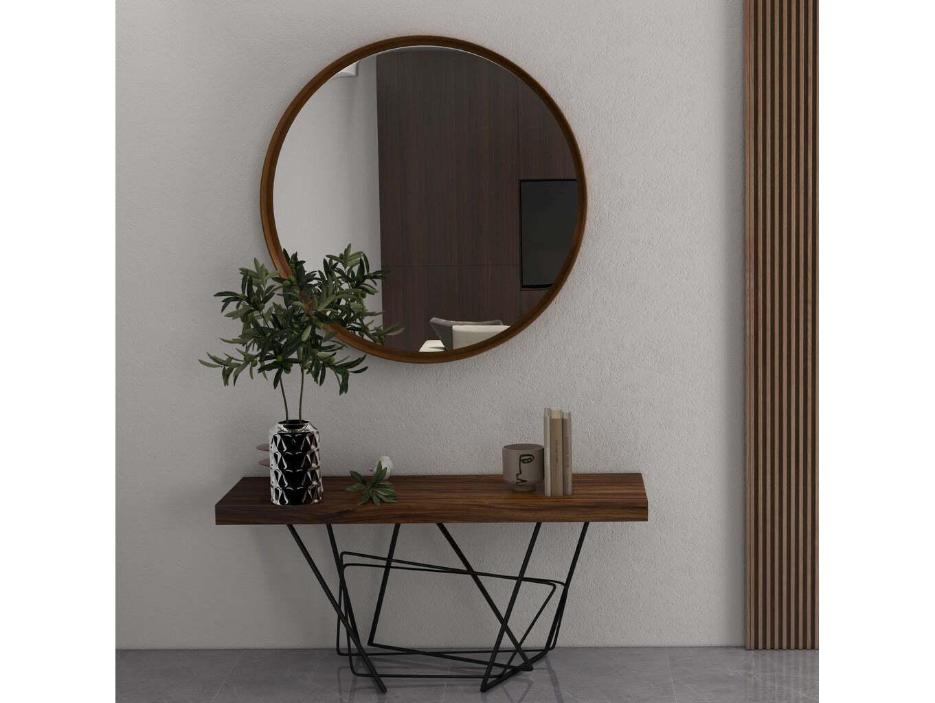 Urbia Elements Raw Bronze Round Wall Mirror