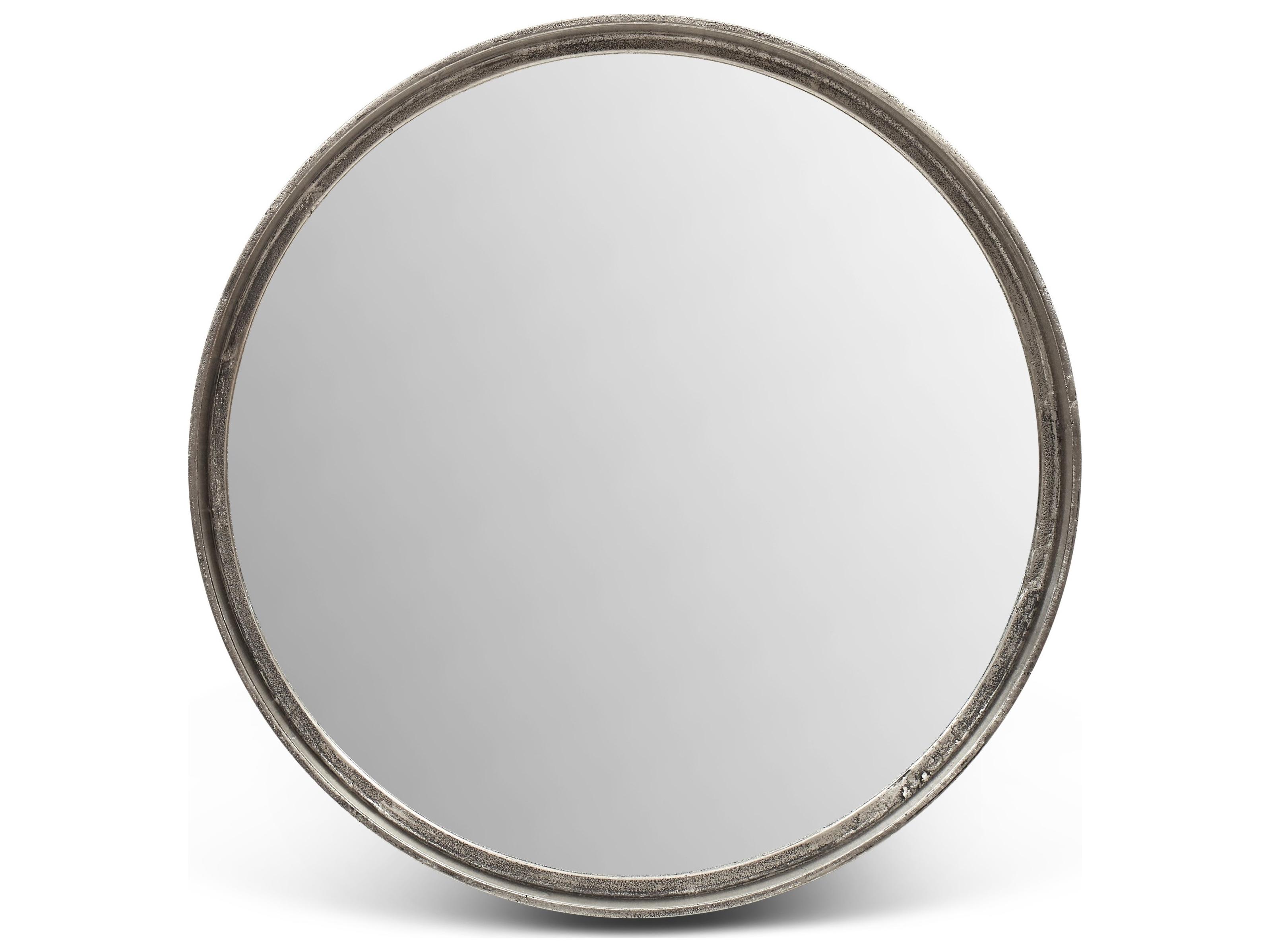 Urbia Samar Vintage Silver Round Wall Mirror