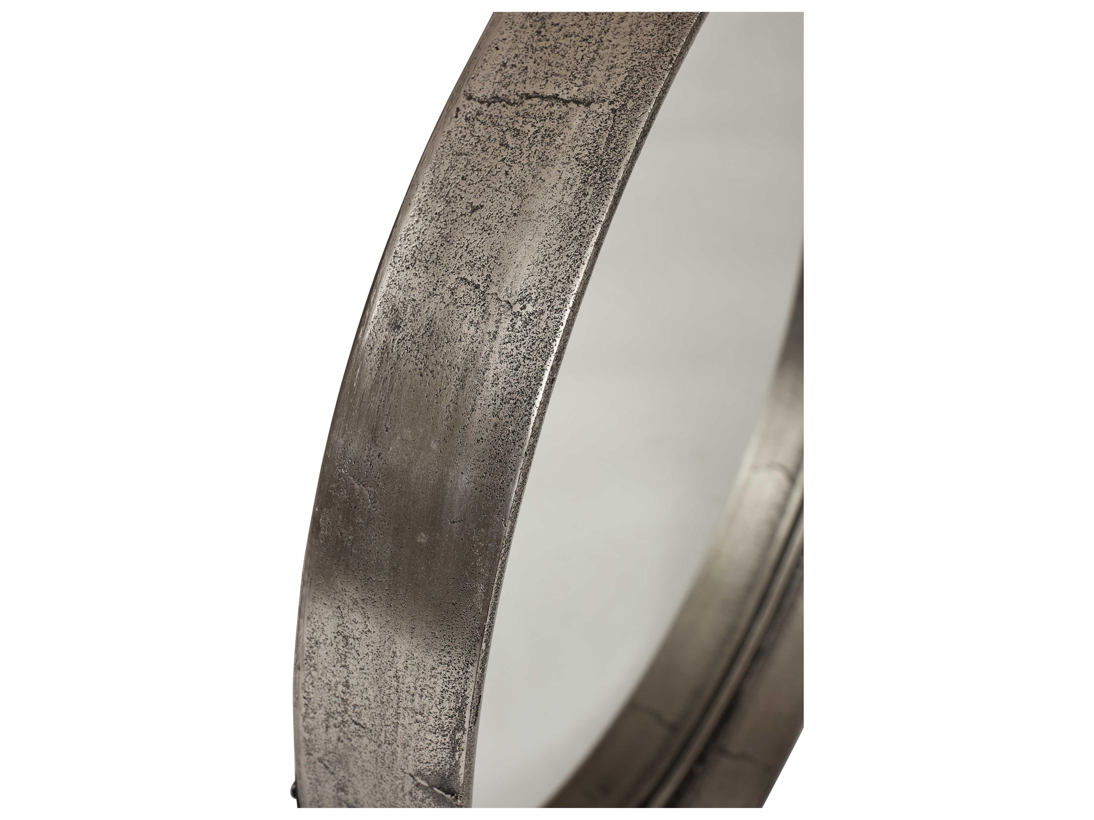 Urbia Samar Vintage Silver Round Wall Mirror