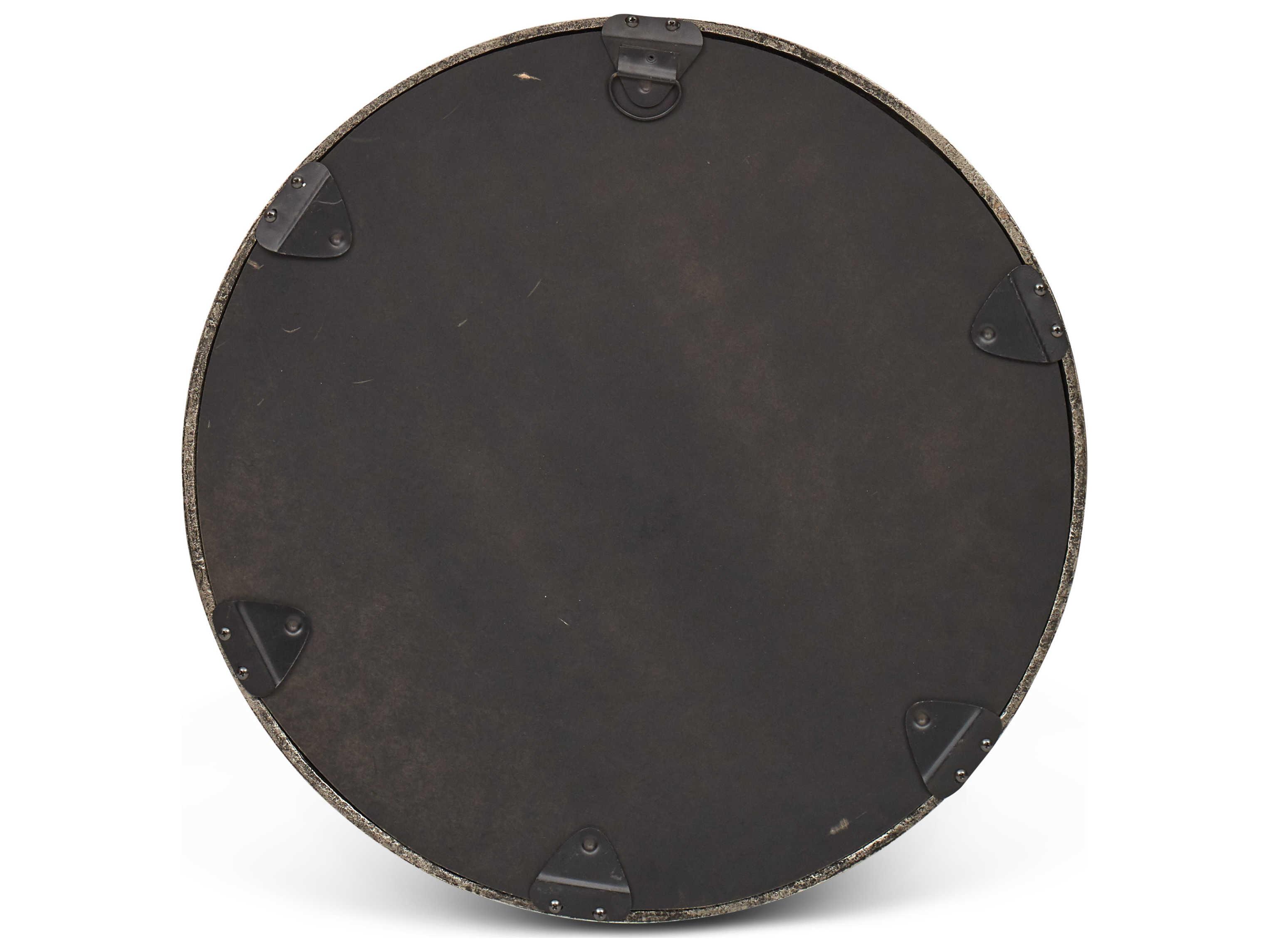 Urbia Samar Vintage Silver Round Wall Mirror