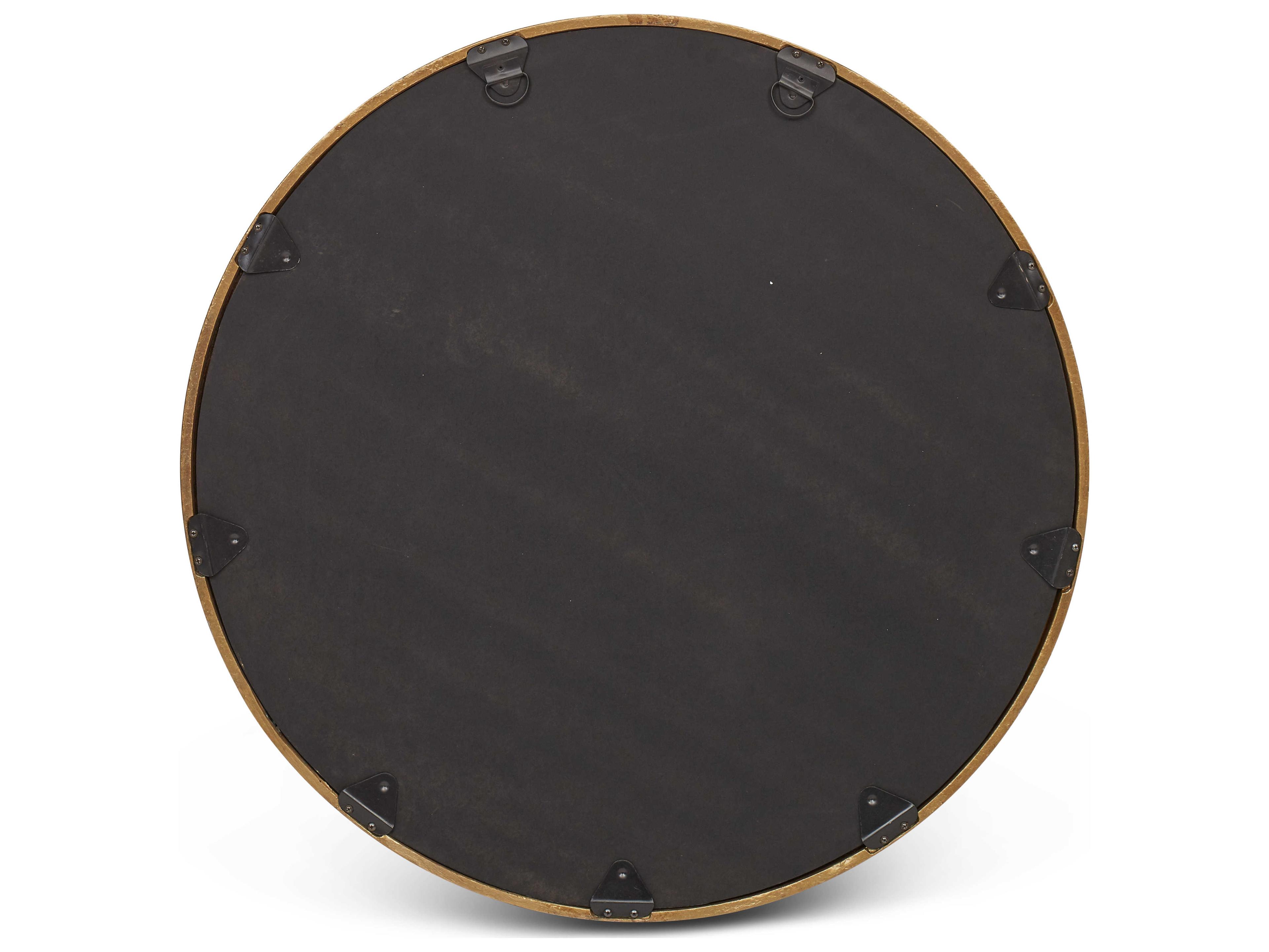 Urbia Samar Antique Brass Round Wall Mirror