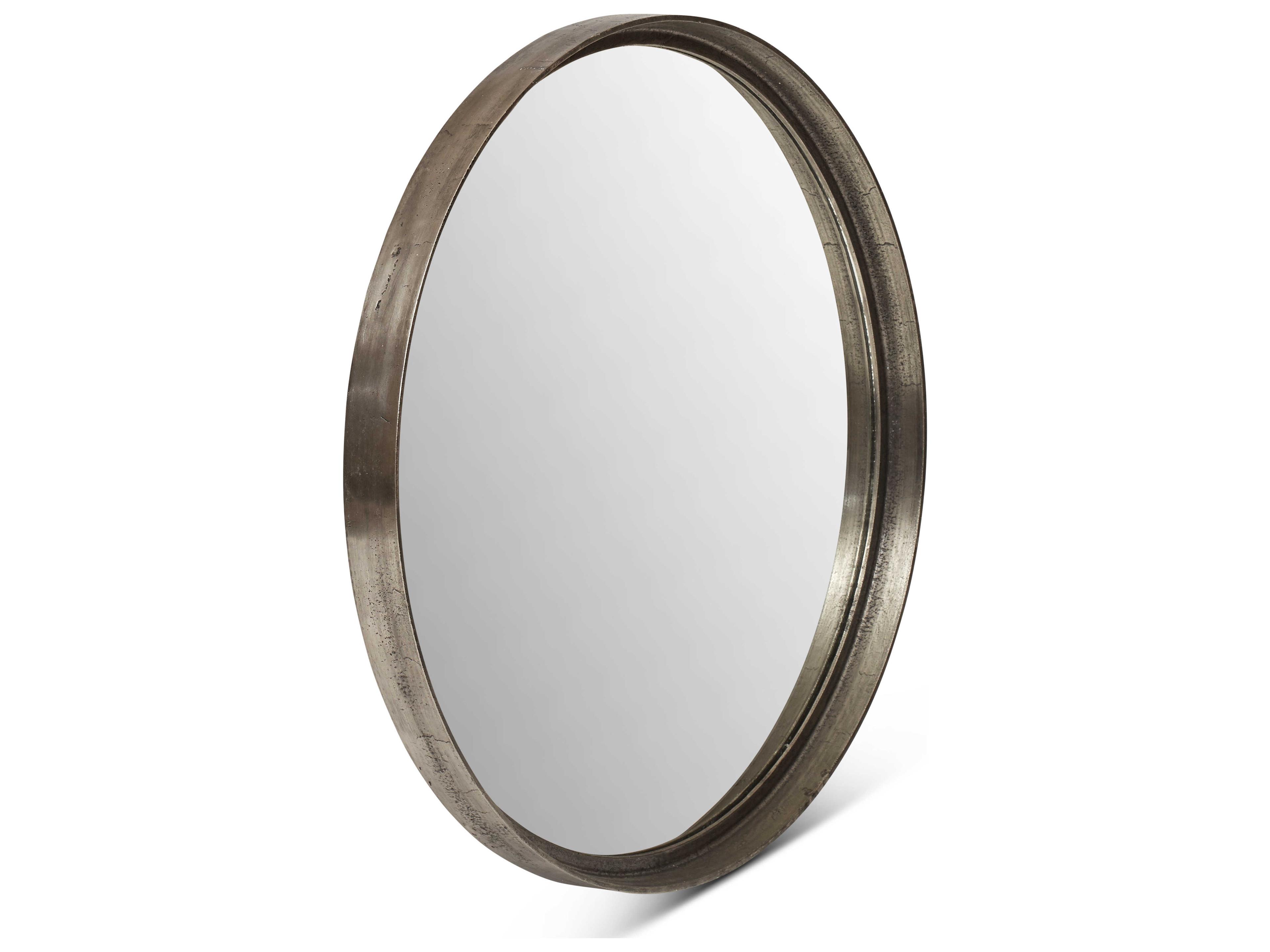 Urbia Samar Vintage Silver Round Wall Mirror