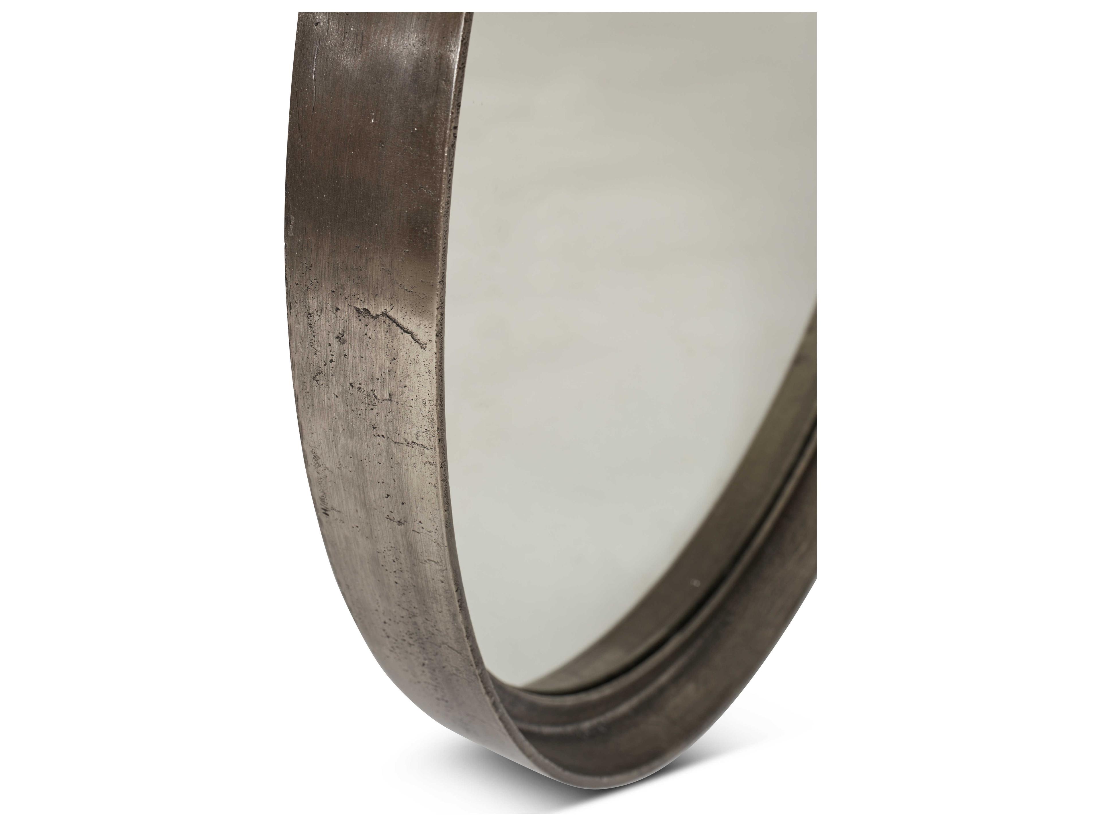 Urbia Samar Vintage Silver Round Wall Mirror