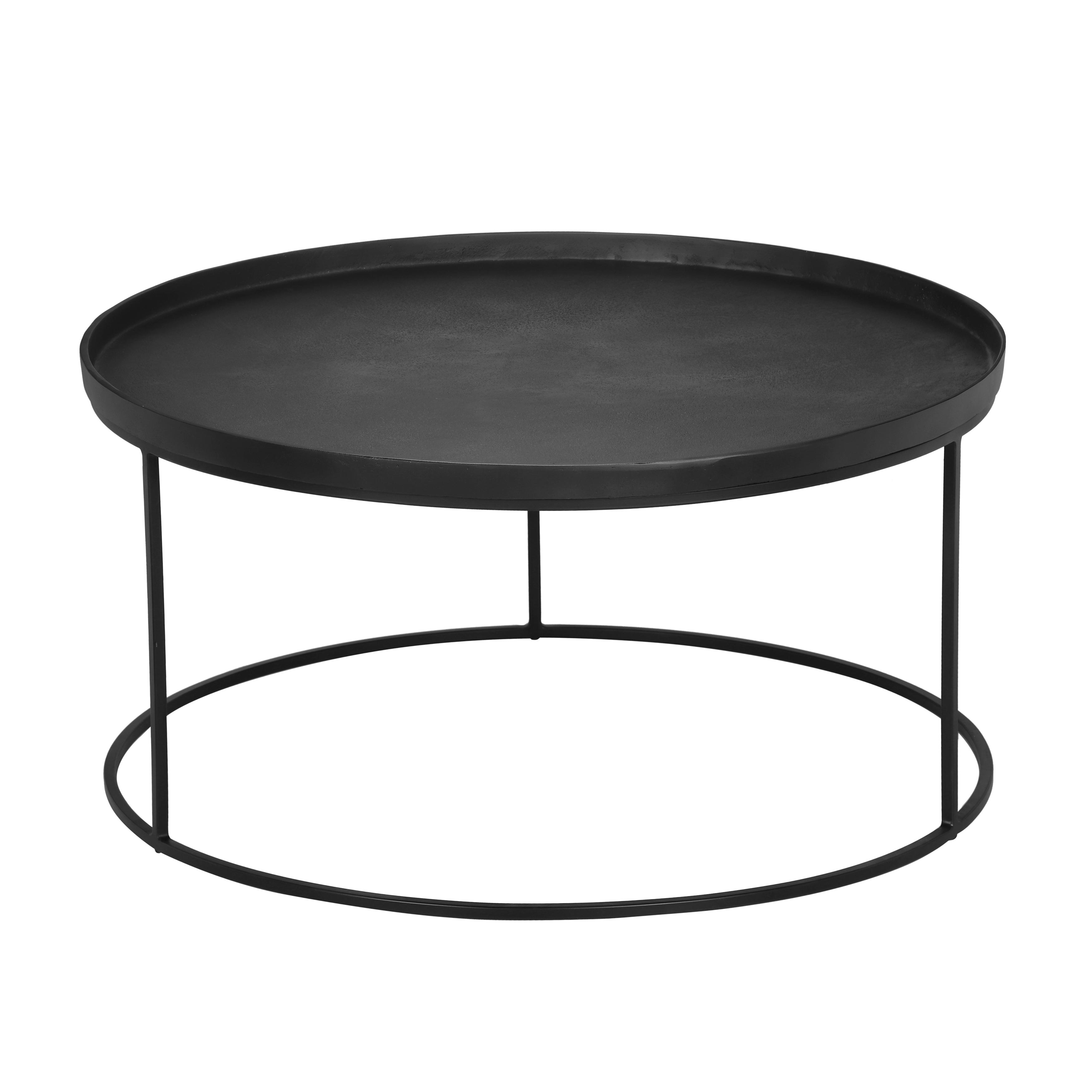 Urbia Elements Round Metal Antique Zinc Black Sana Coffee Table
