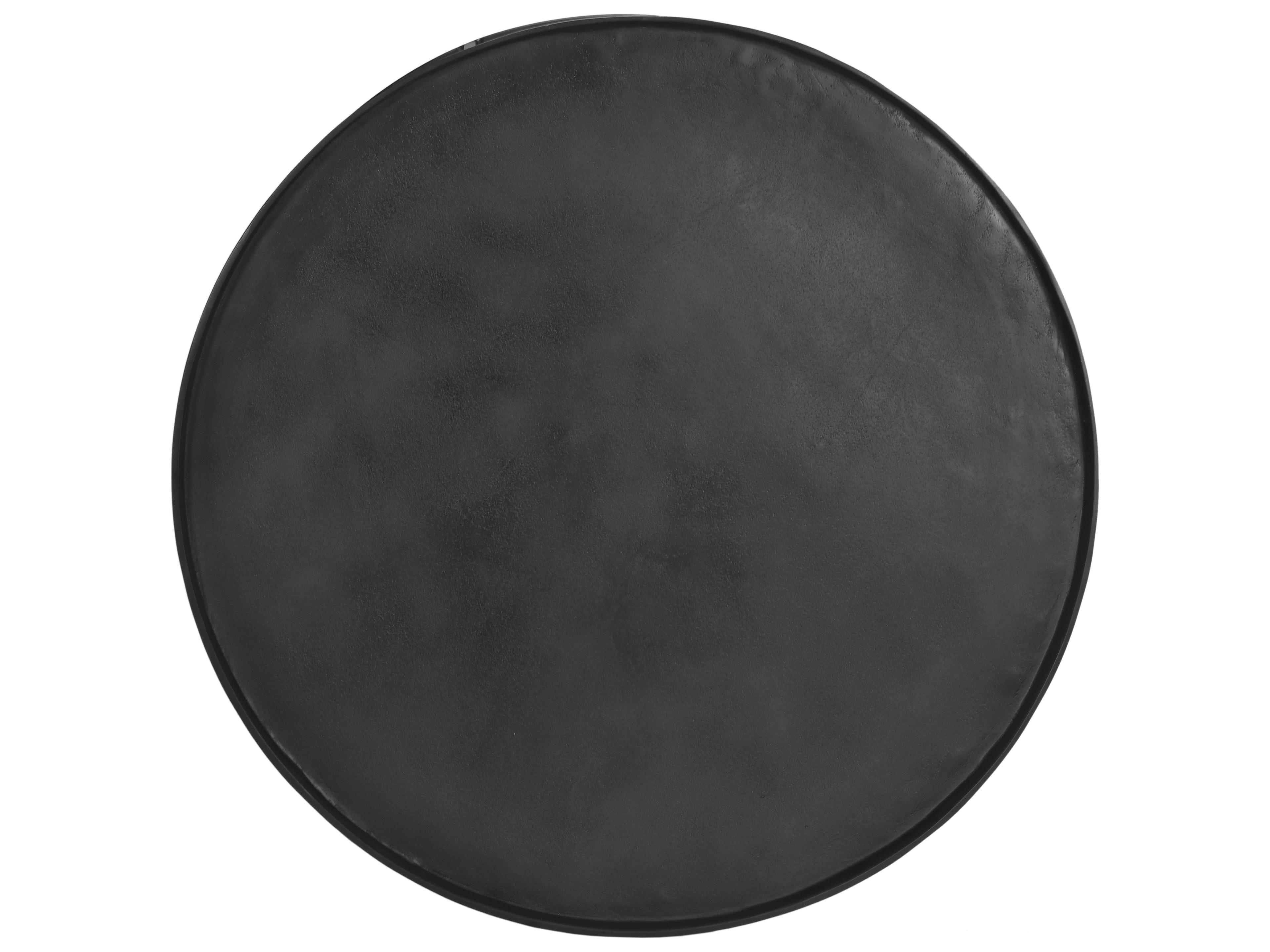 Urbia Elements Round Metal Antique Zinc Black Sana Coffee Table