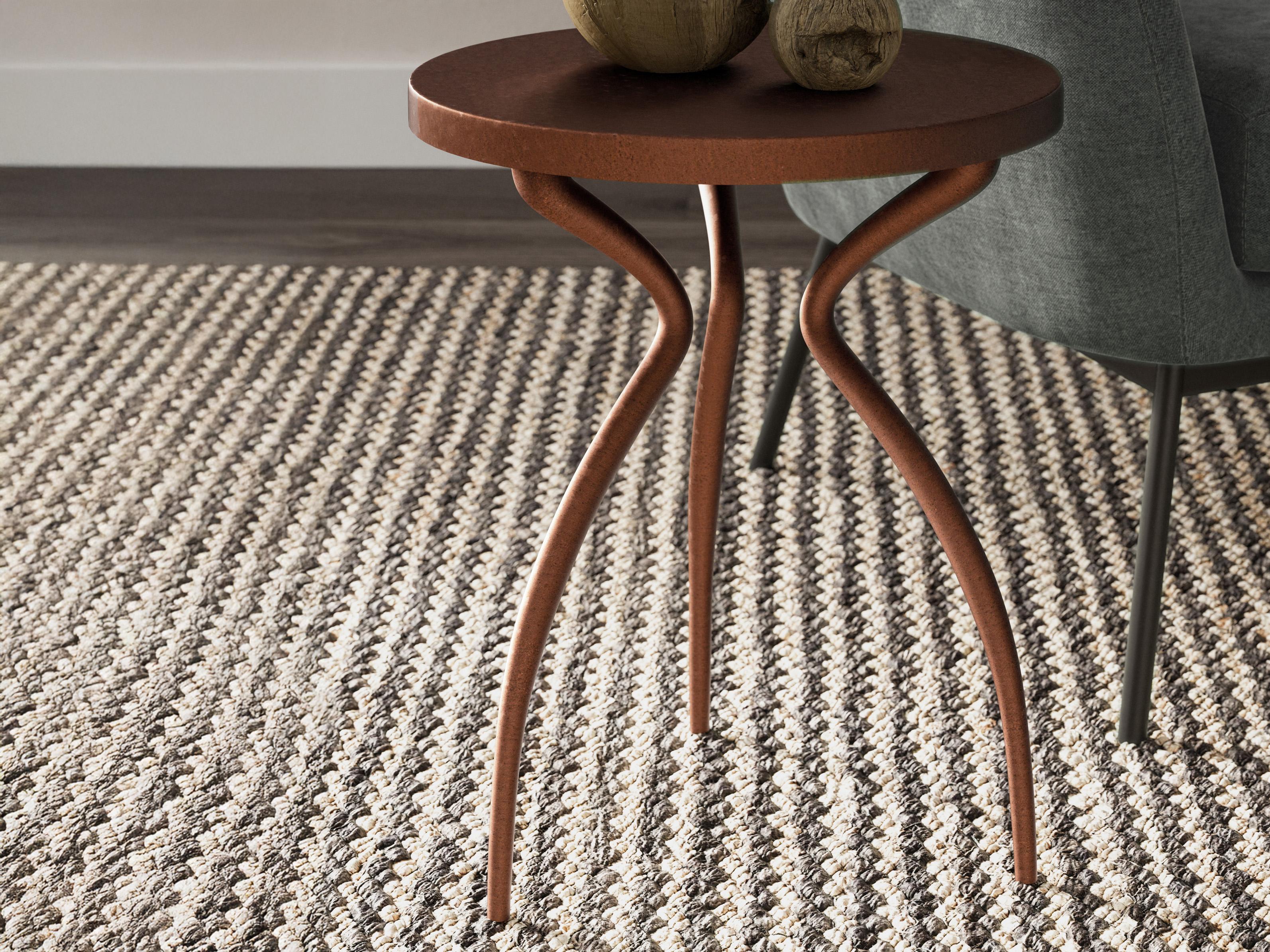 Urbia Elements Sarp Round Metal Antique Brass End Table