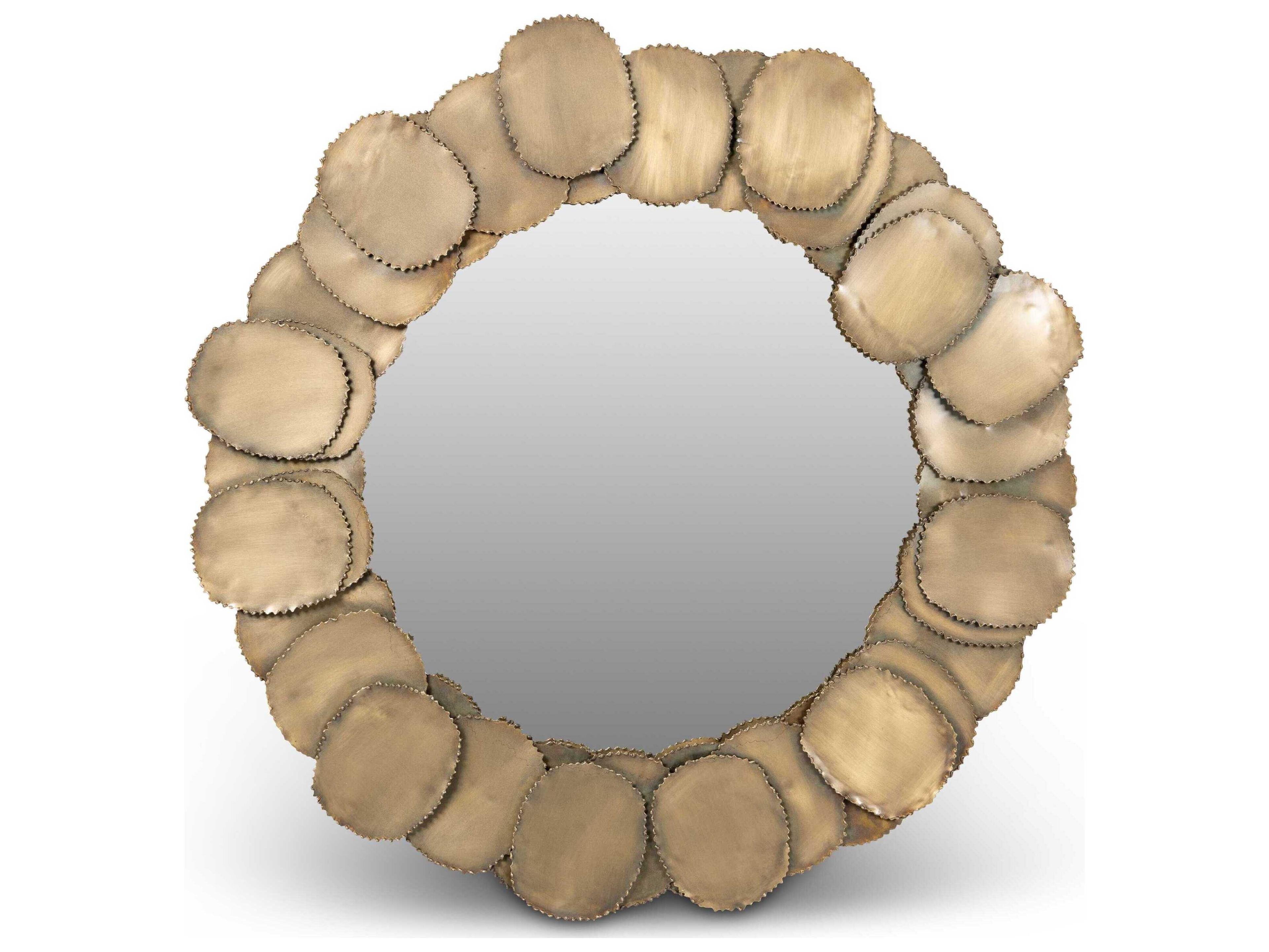 Urbia Elements Suri Round Antique Brass Wall Mirror