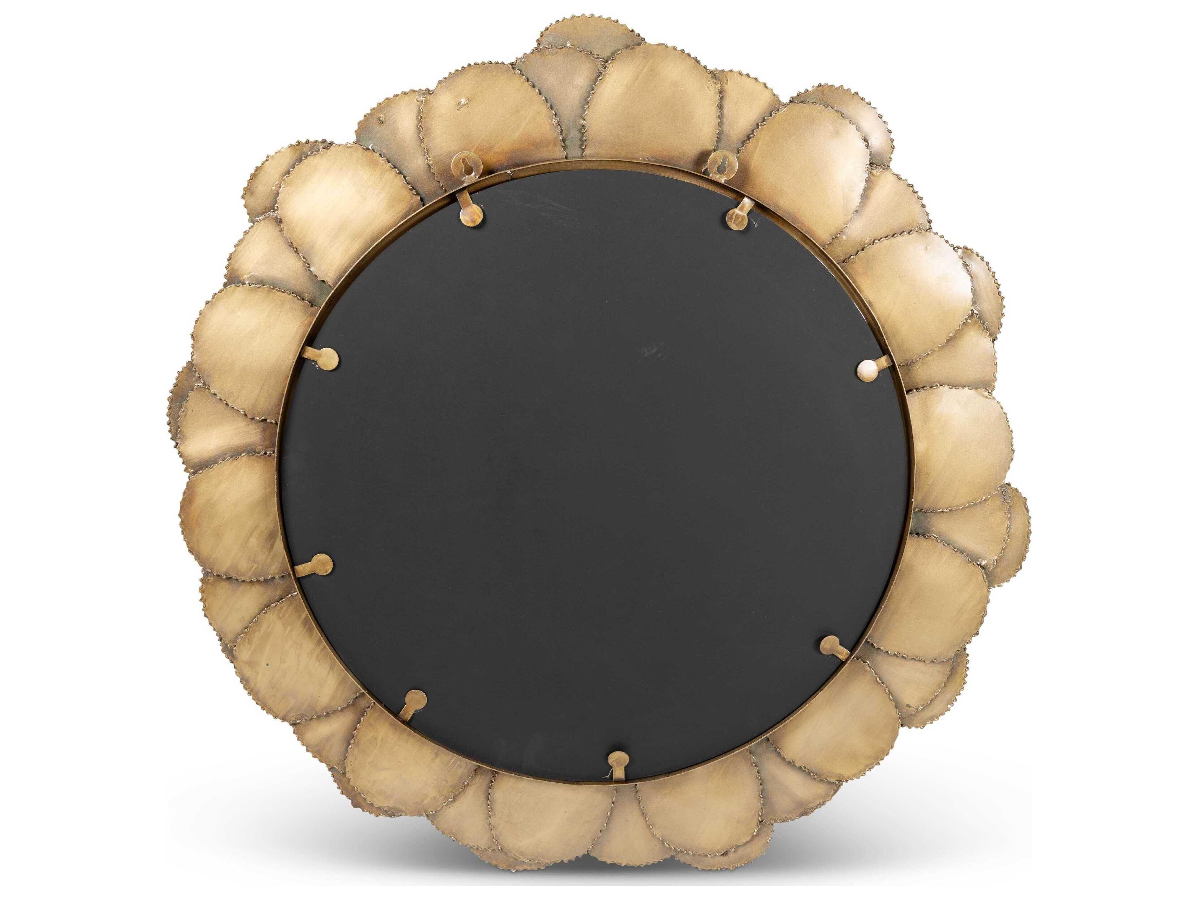 Urbia Elements Suri Round Antique Brass Wall Mirror