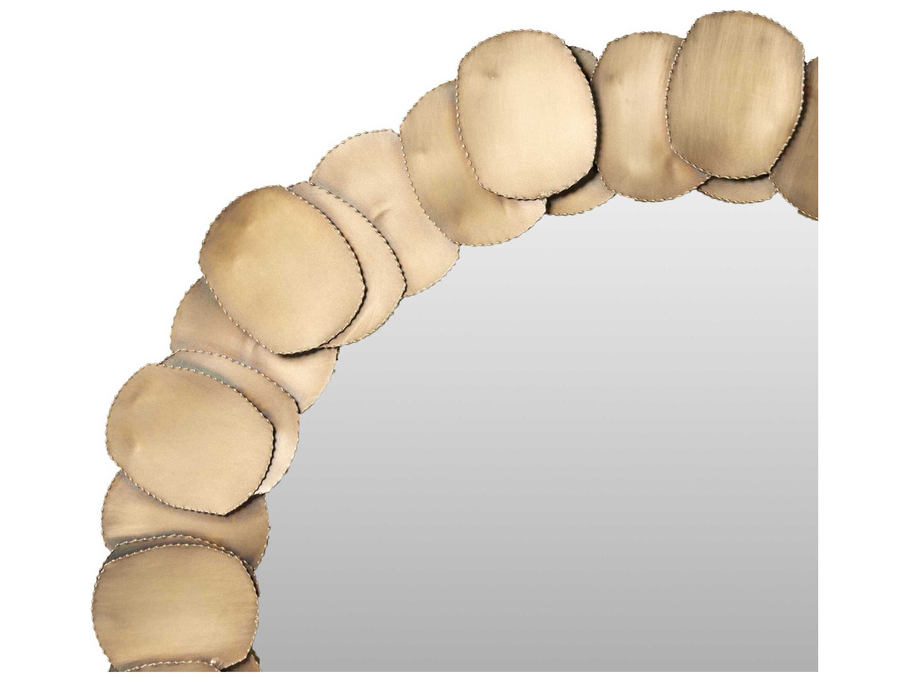 Urbia Elements Suri Round Antique Brass Wall Mirror