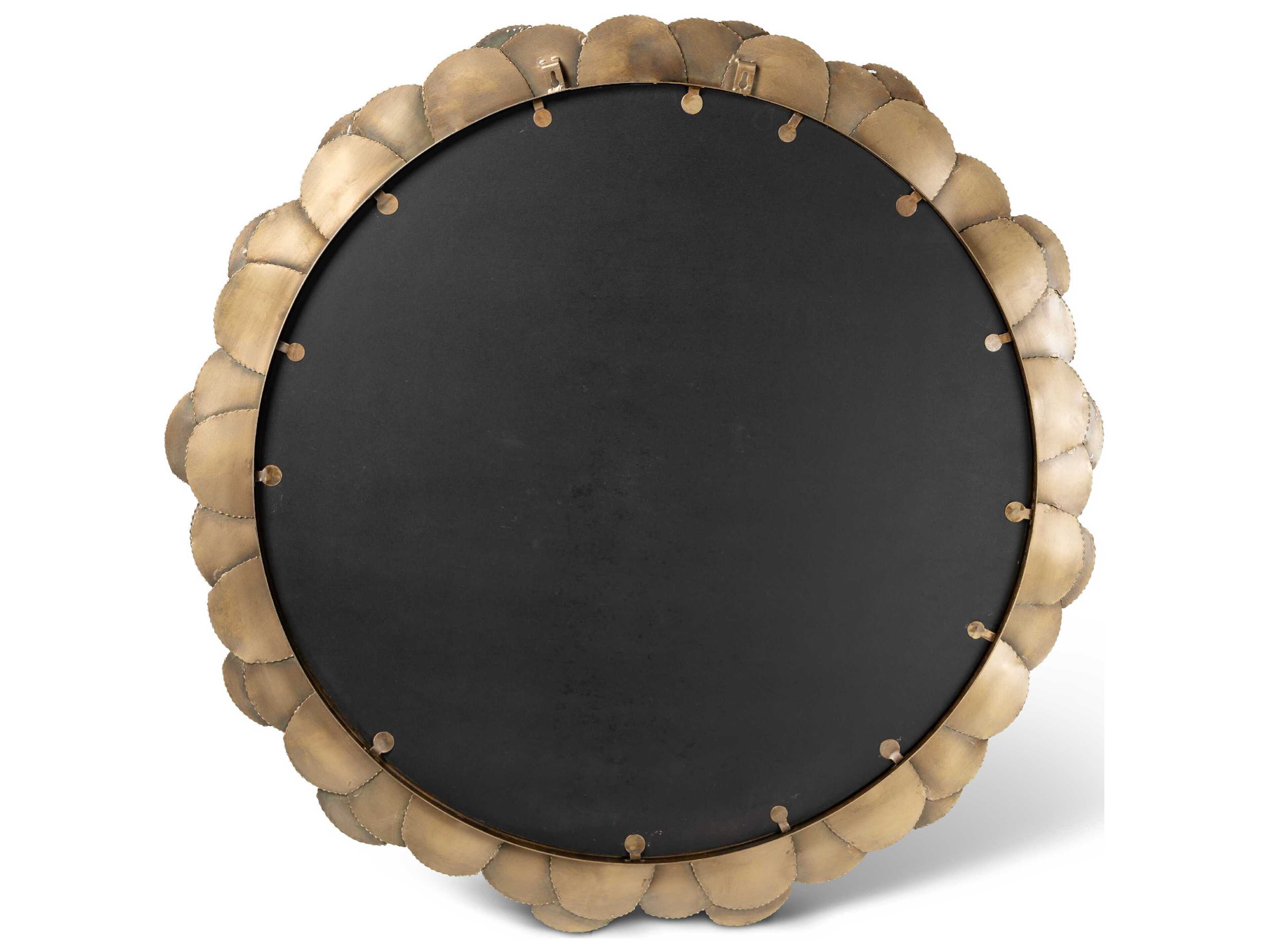 Urbia Elements Suri Round Antique Brass Wall Mirror