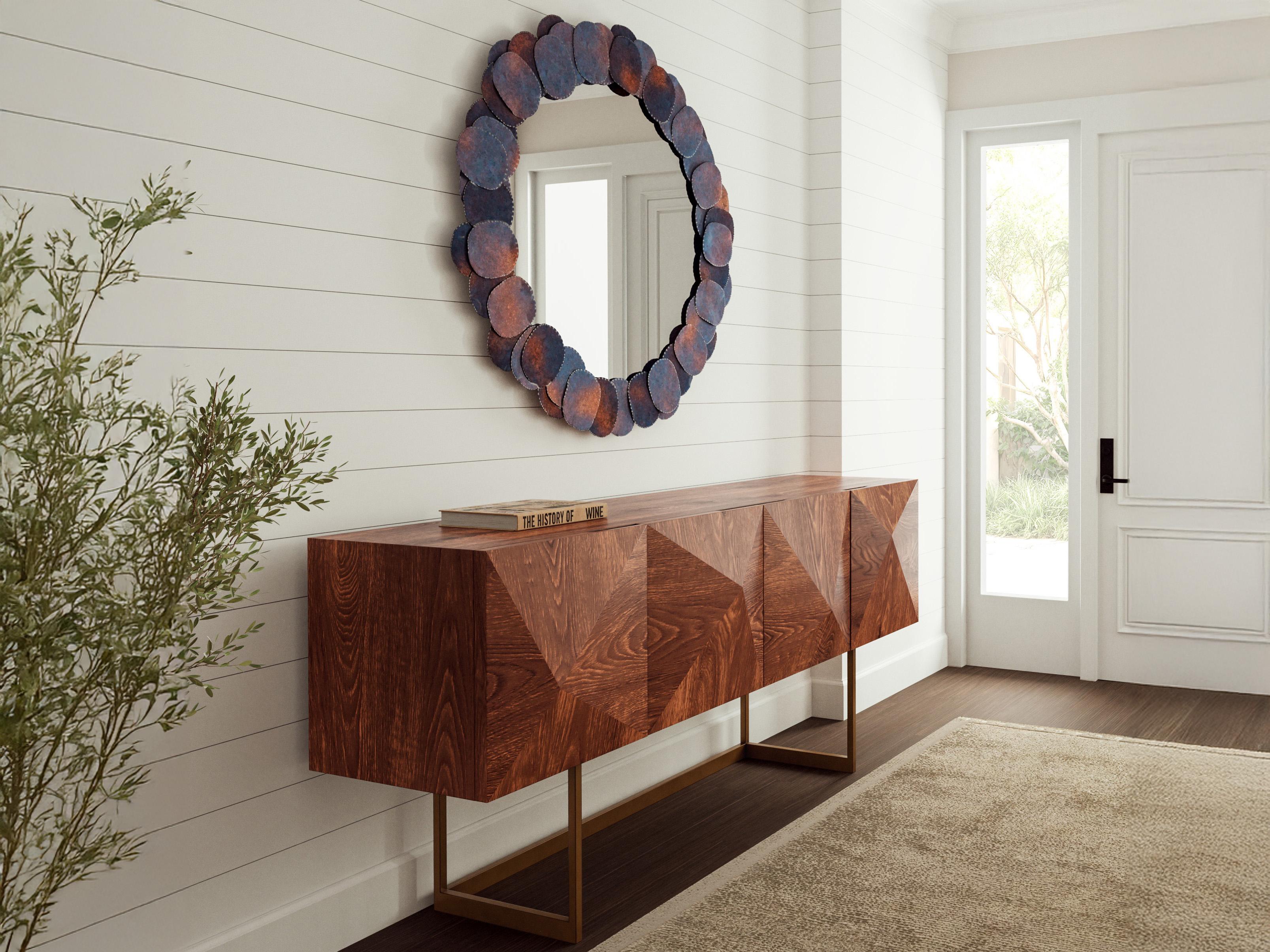 Urbia Elements Suri Round Cobalt Wall Mirror