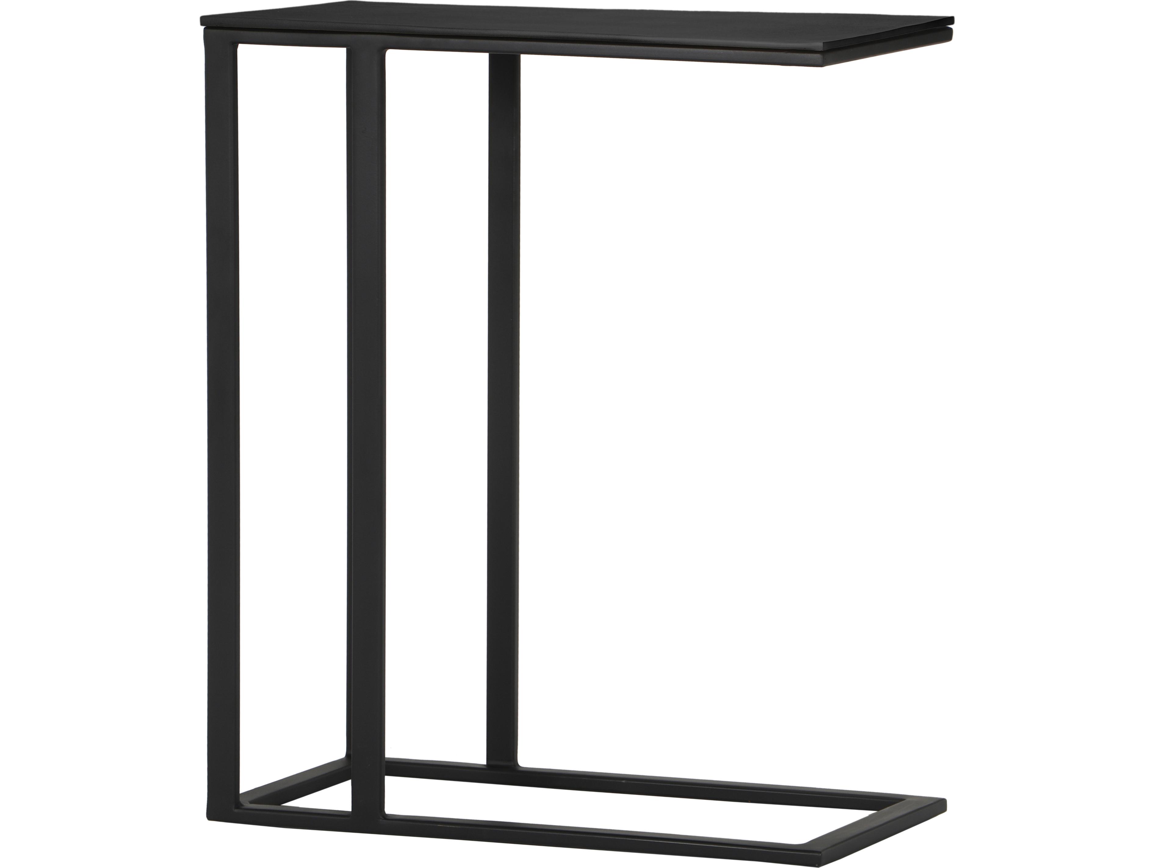 Urbia Elements Rectangular Metal Antique Zinc Black Tanu End Table