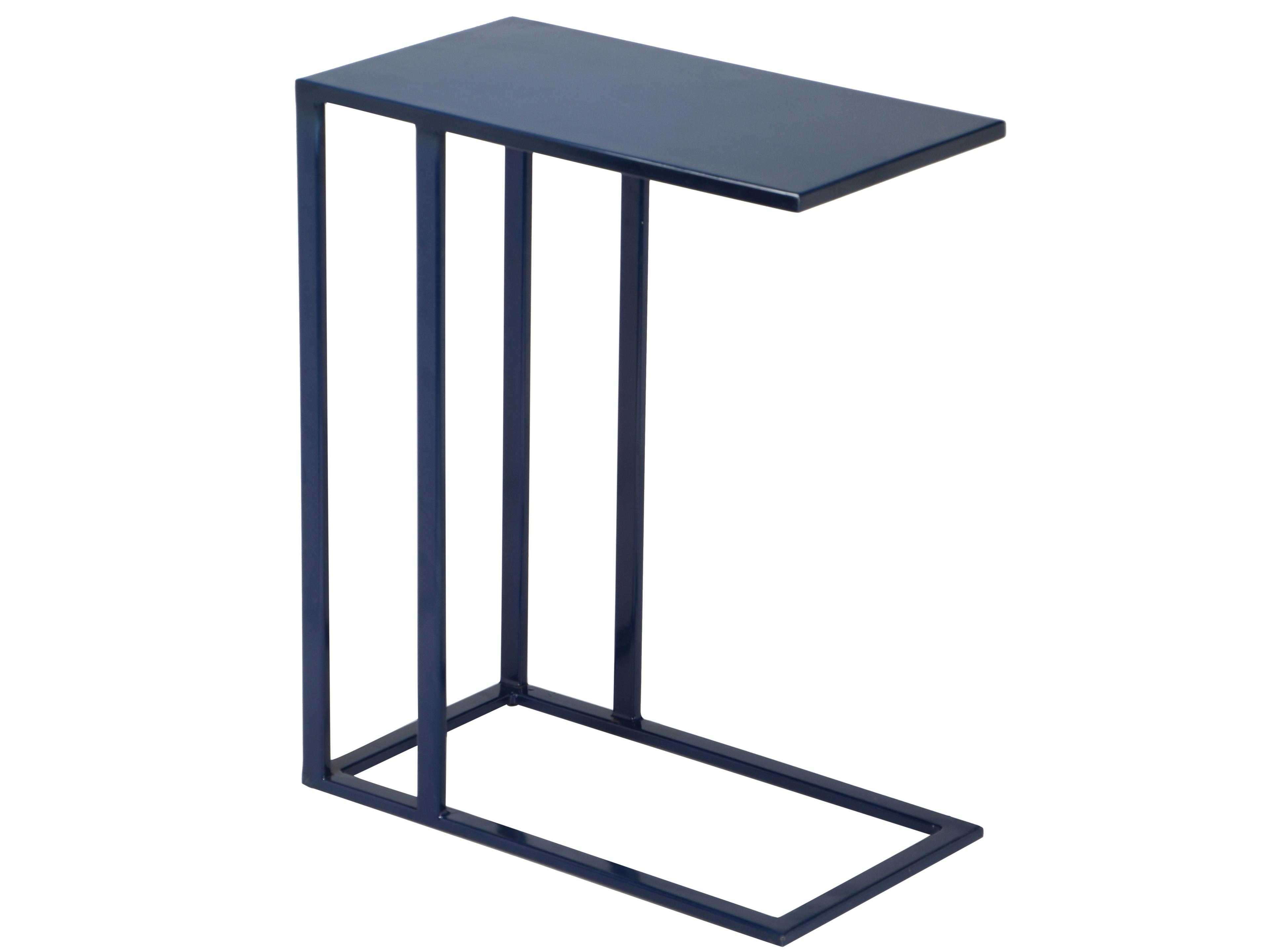 Urbia Elements Rectangular Metal Navy Tanu End Table