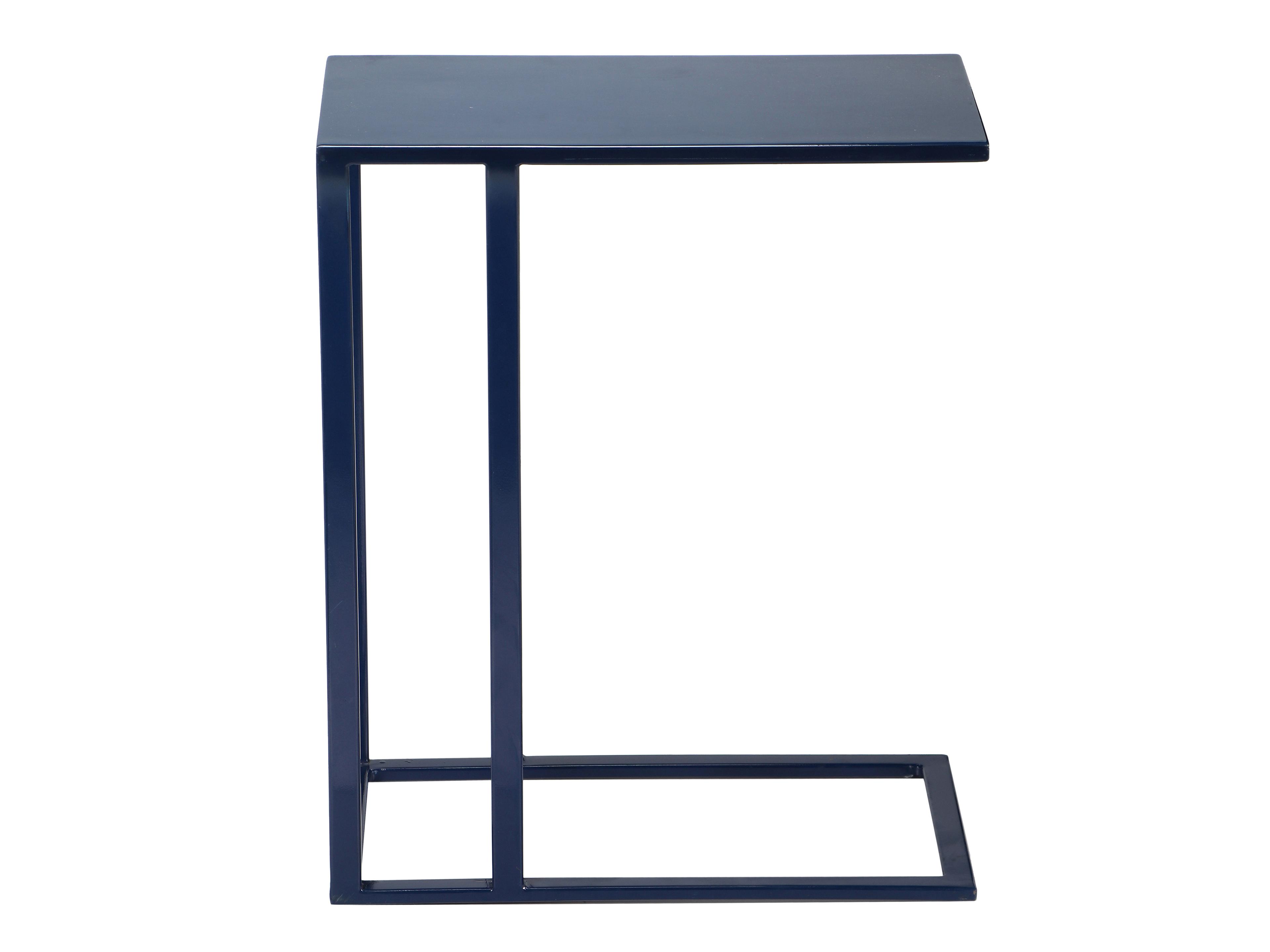 Urbia Elements Rectangular Metal Navy Tanu End Table