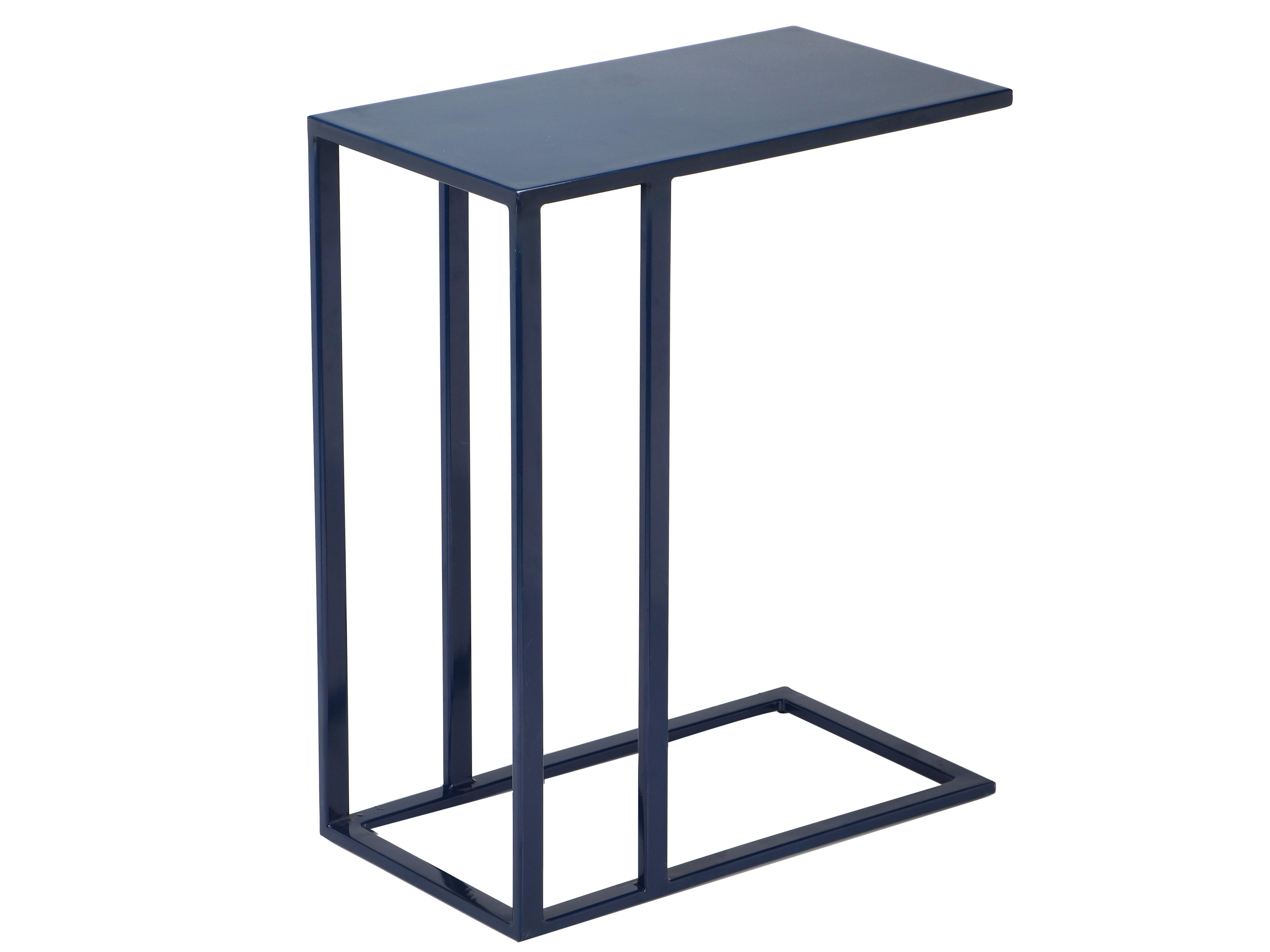 Urbia Elements Rectangular Metal Navy Tanu End Table
